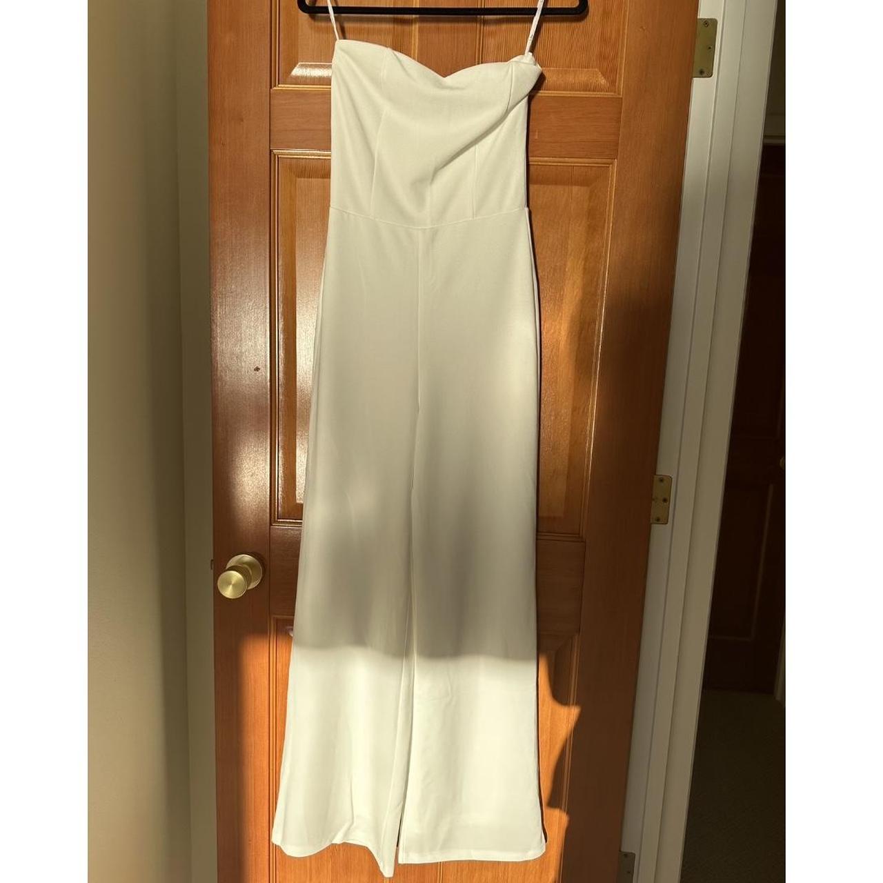 Edith White Strapless Jumpsuit