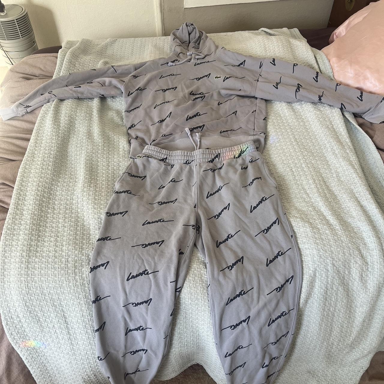 Lacoste sweat suit in M. Powder blue - Depop