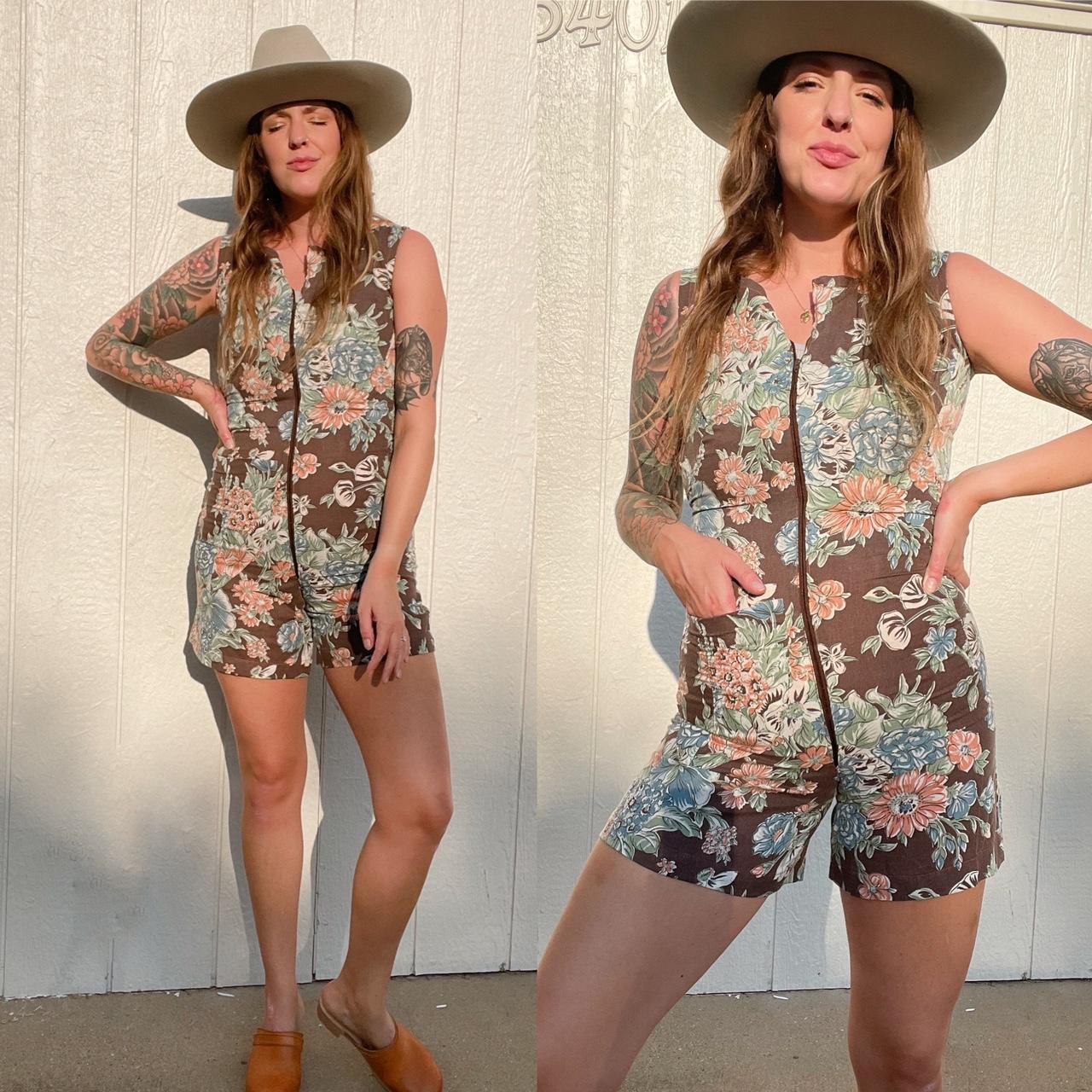 （訳あり）AMERI VINTAGE ROMPERS Item: Vintage 70s romper Brand: no brand, handmade | Depop