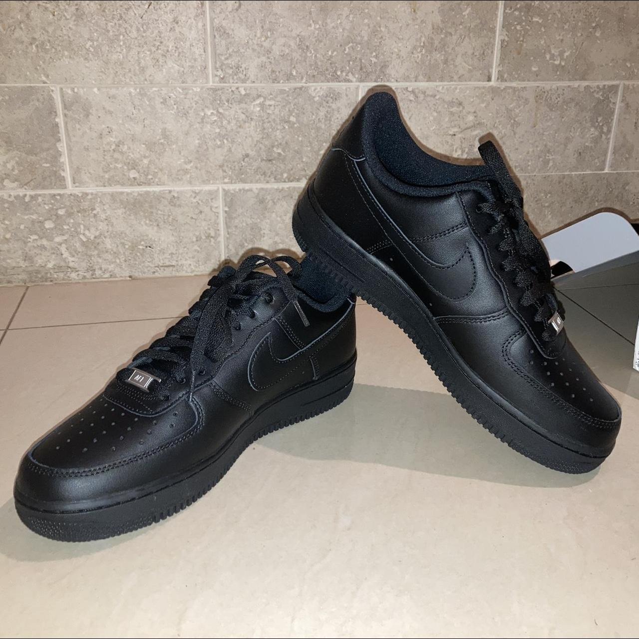 Nike Air Force 1 (Black) UK9 Below Retail Brand... - Depop