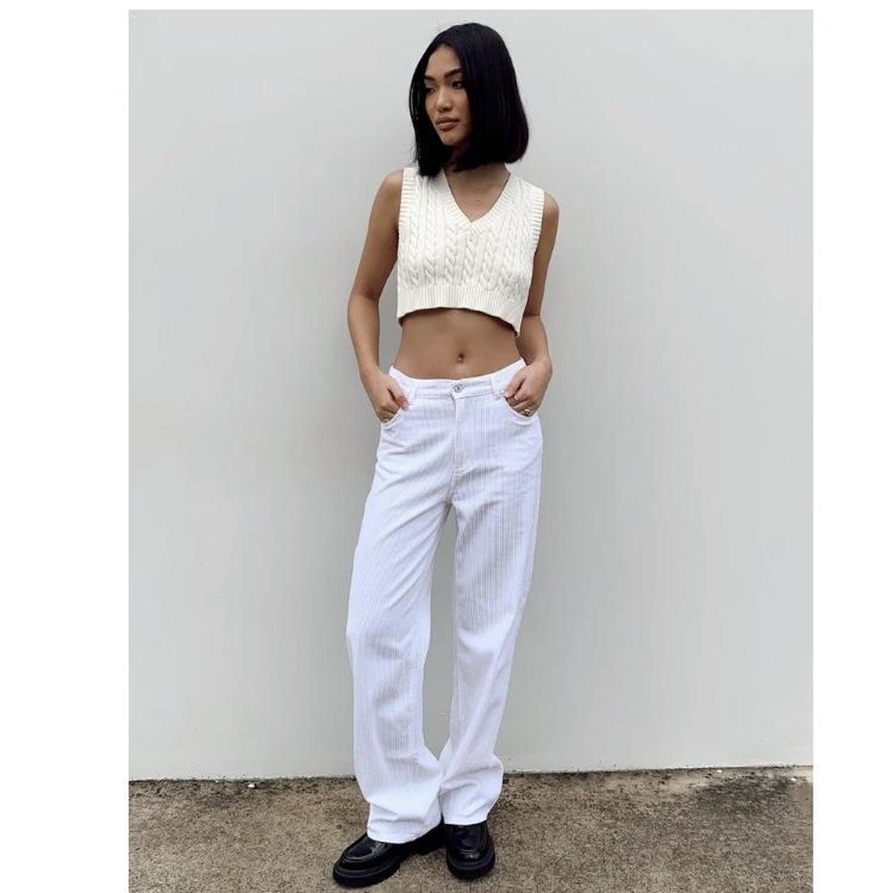 ABRAND Slouch Jeans in Marshmellow Cord Depop
