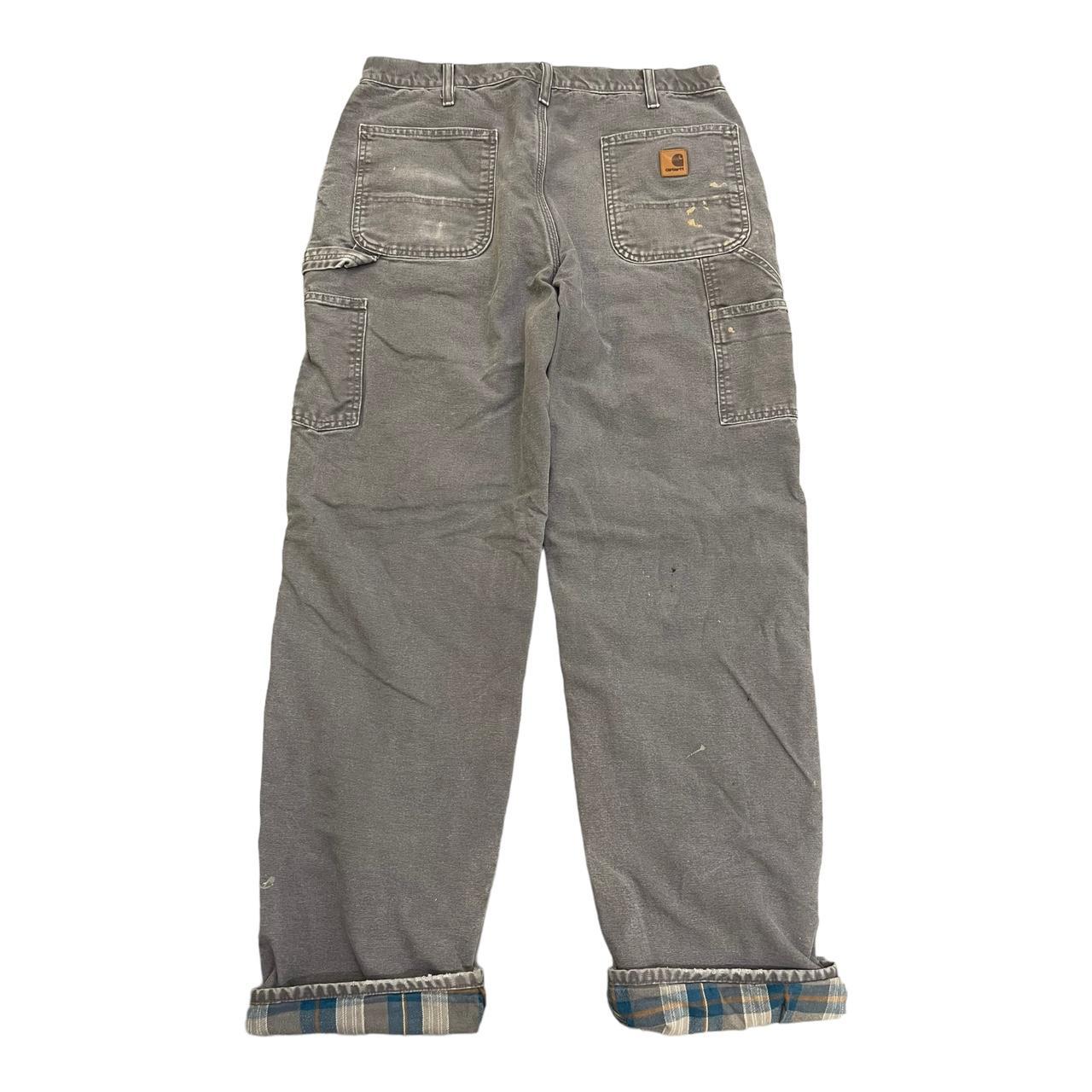 Carhartt Grey Insulated Carpenter Pants 36’’ x... Depop