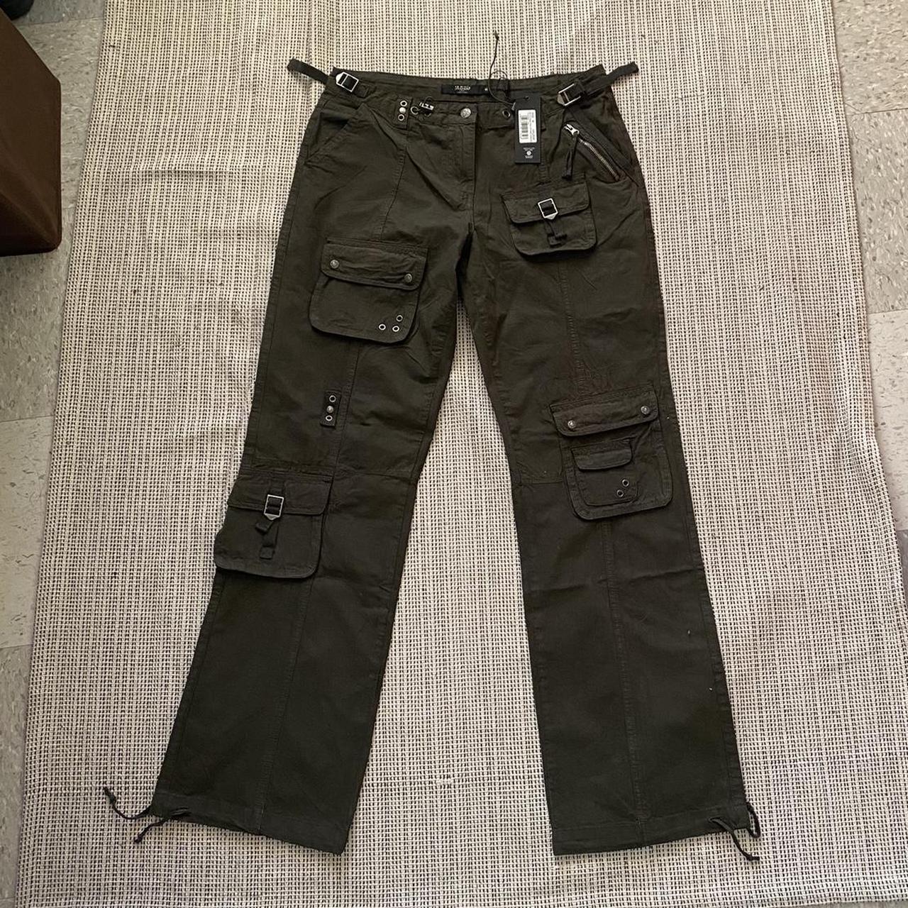 Jaded London Khaki Low Rise Cargo Pants Completely... - Depop