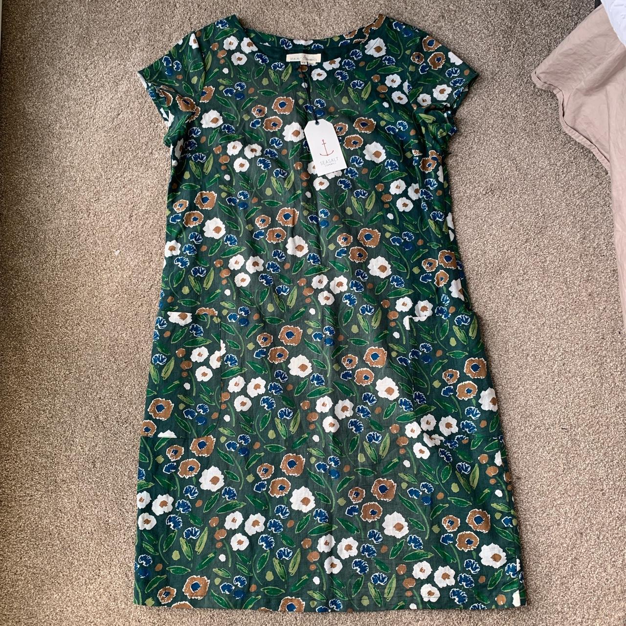 Seasalt Women's Green Dress Depop