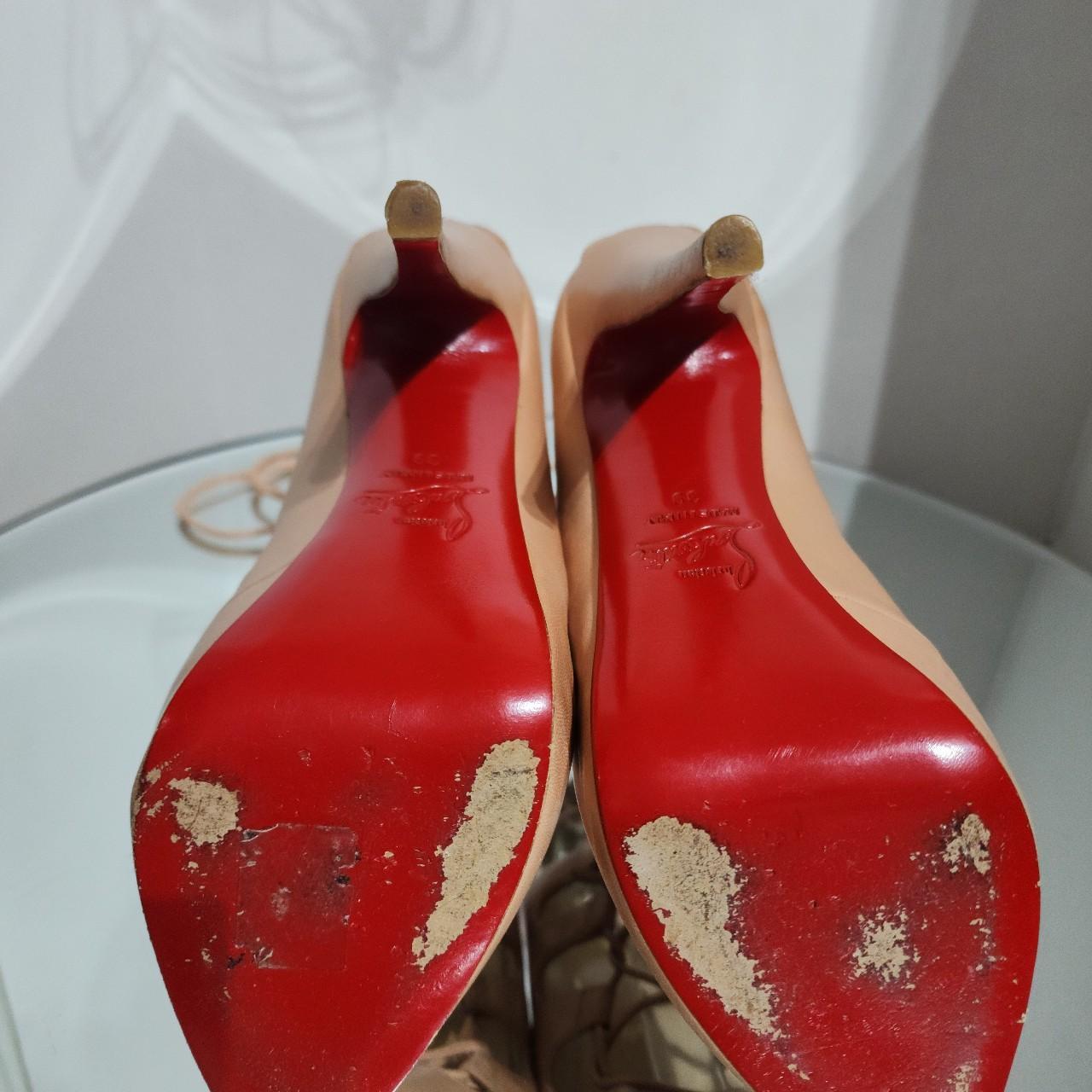 Red bottoms Louis Vuitton pumps Size:36 - Depop