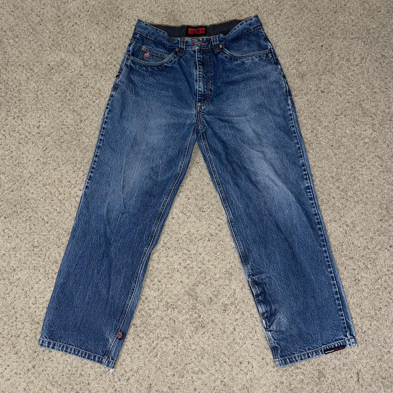 Independent truck co skate baggy jeans with stash... - Depop