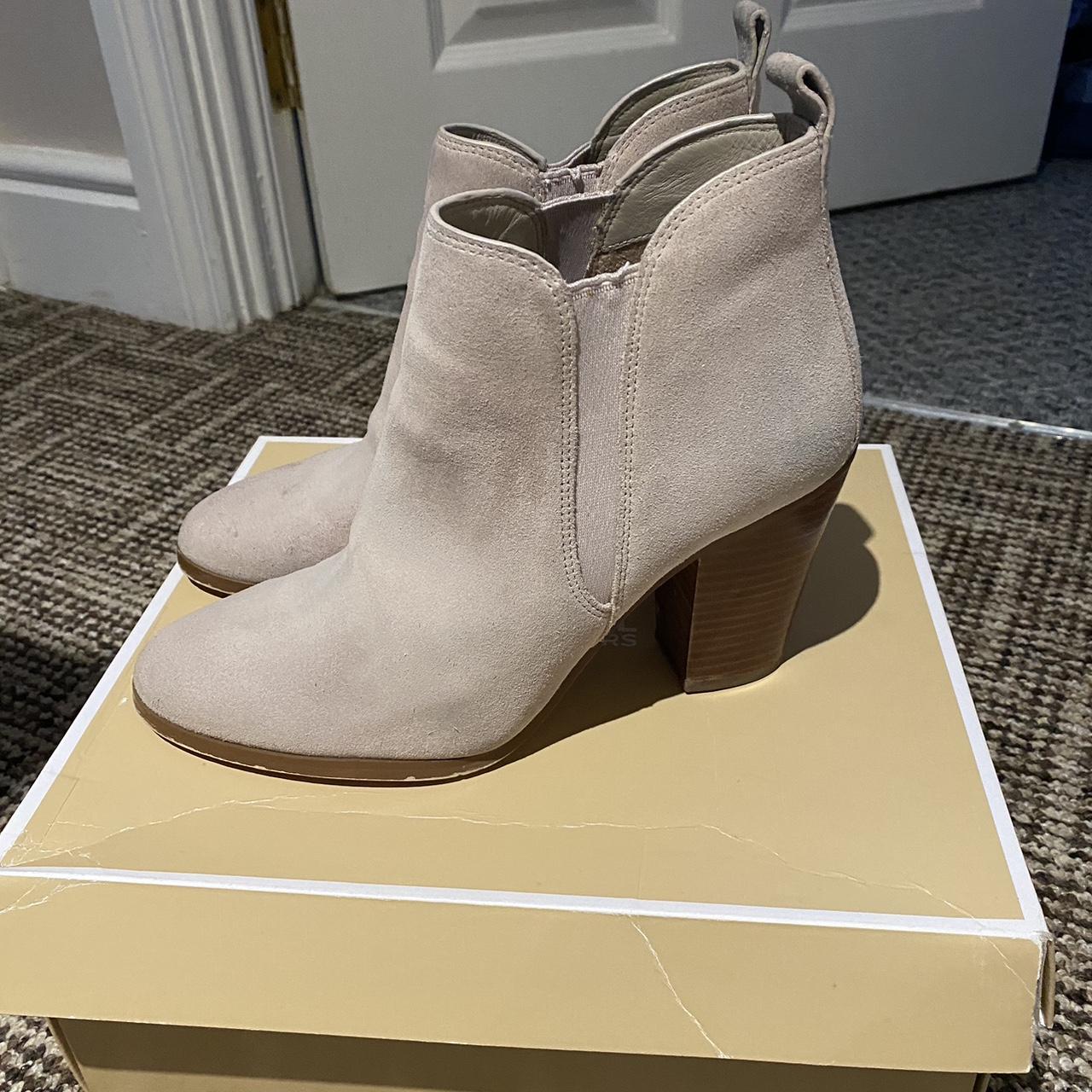 Michael Kors Brandy Bootie Ankle Boots Beige