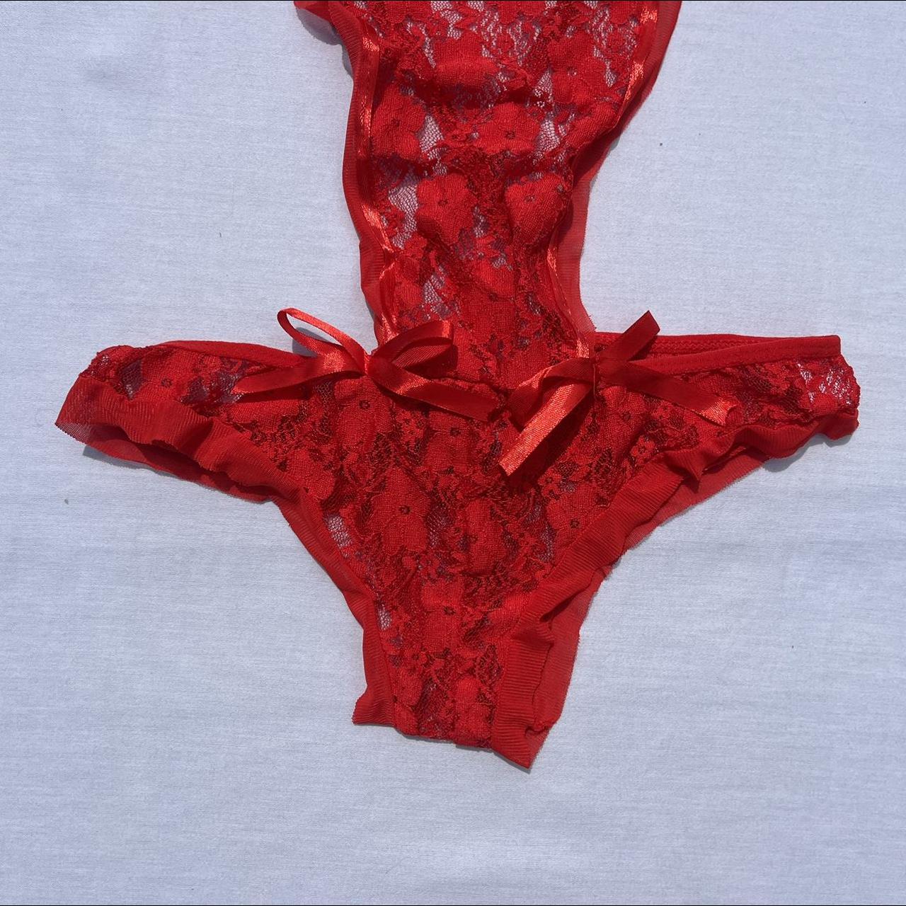 Victoria's Secret Women's Red Bodysuit Depop