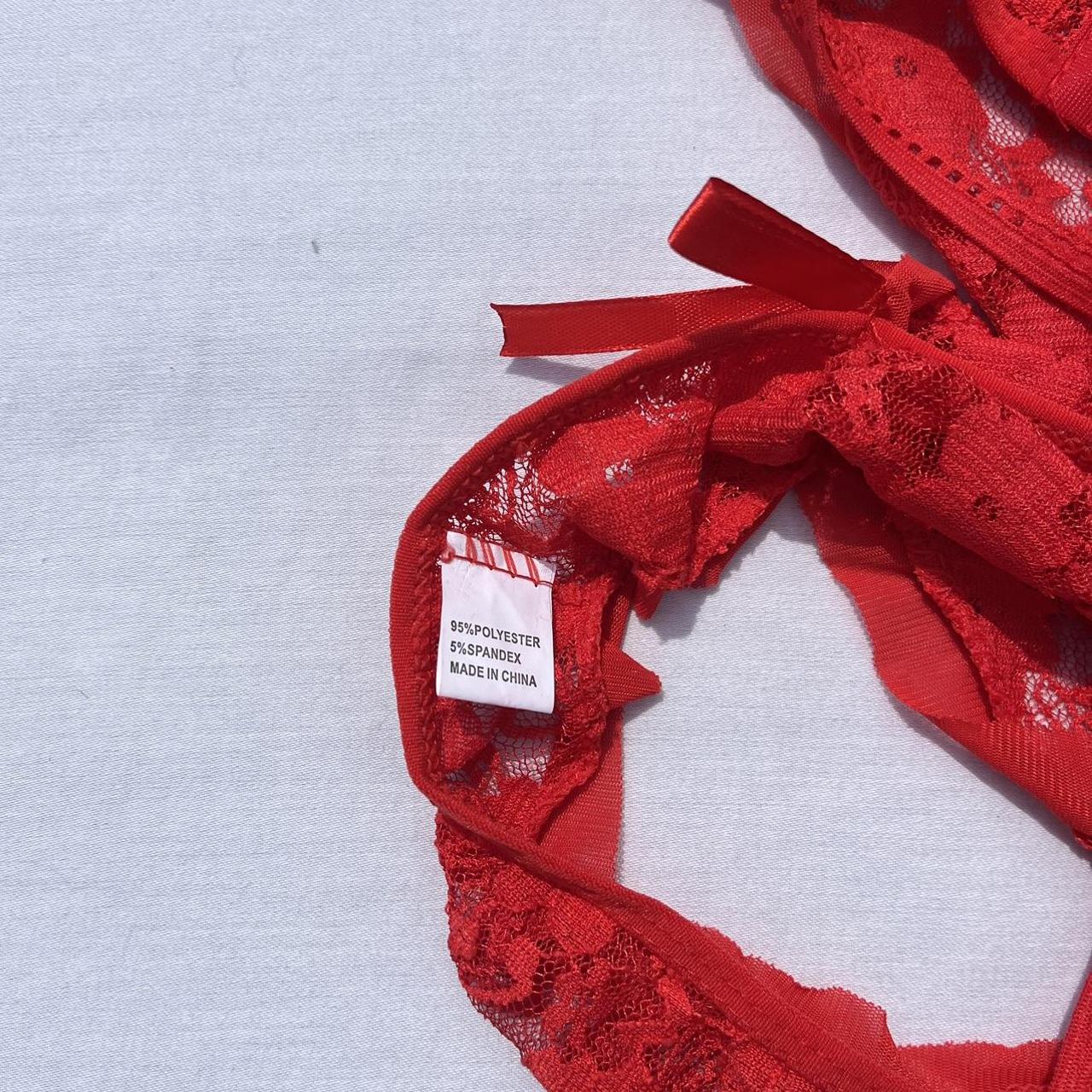 Victoria's Secret Women's Red Bodysuit Depop