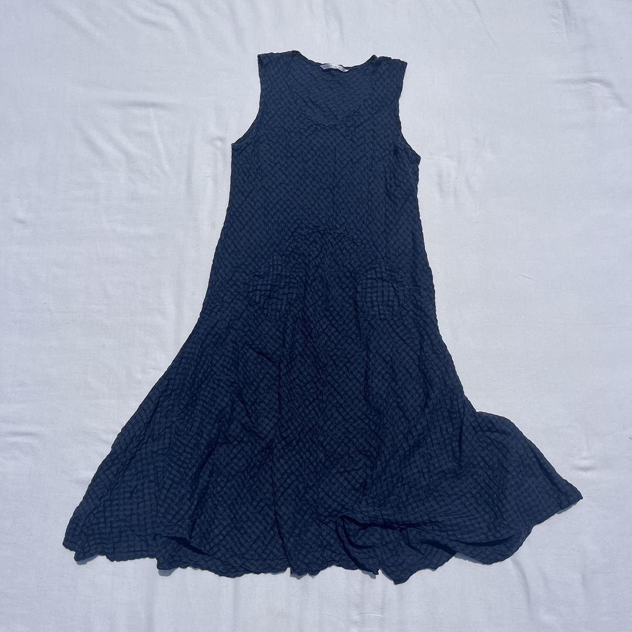 Women's Navy and Blue Dress | Depop