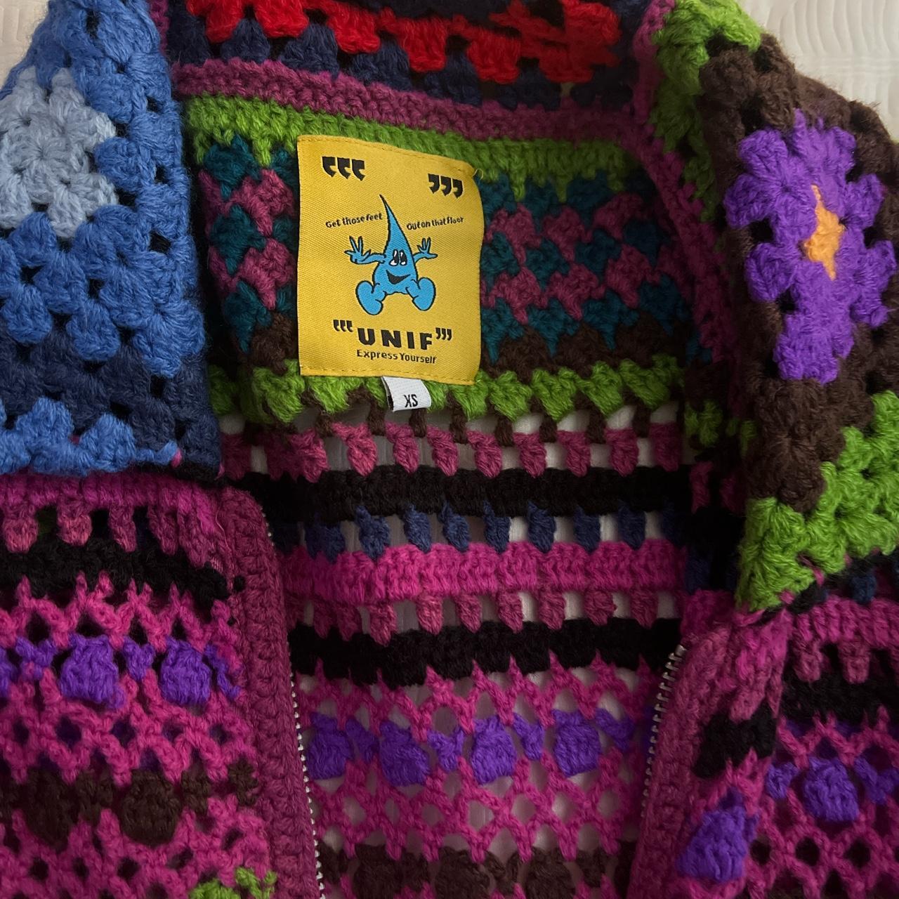 Unif melody crochet cardigan sweater size xs, can | Depop Unif melody crochet cardigan sweater size xs, can | Depop
