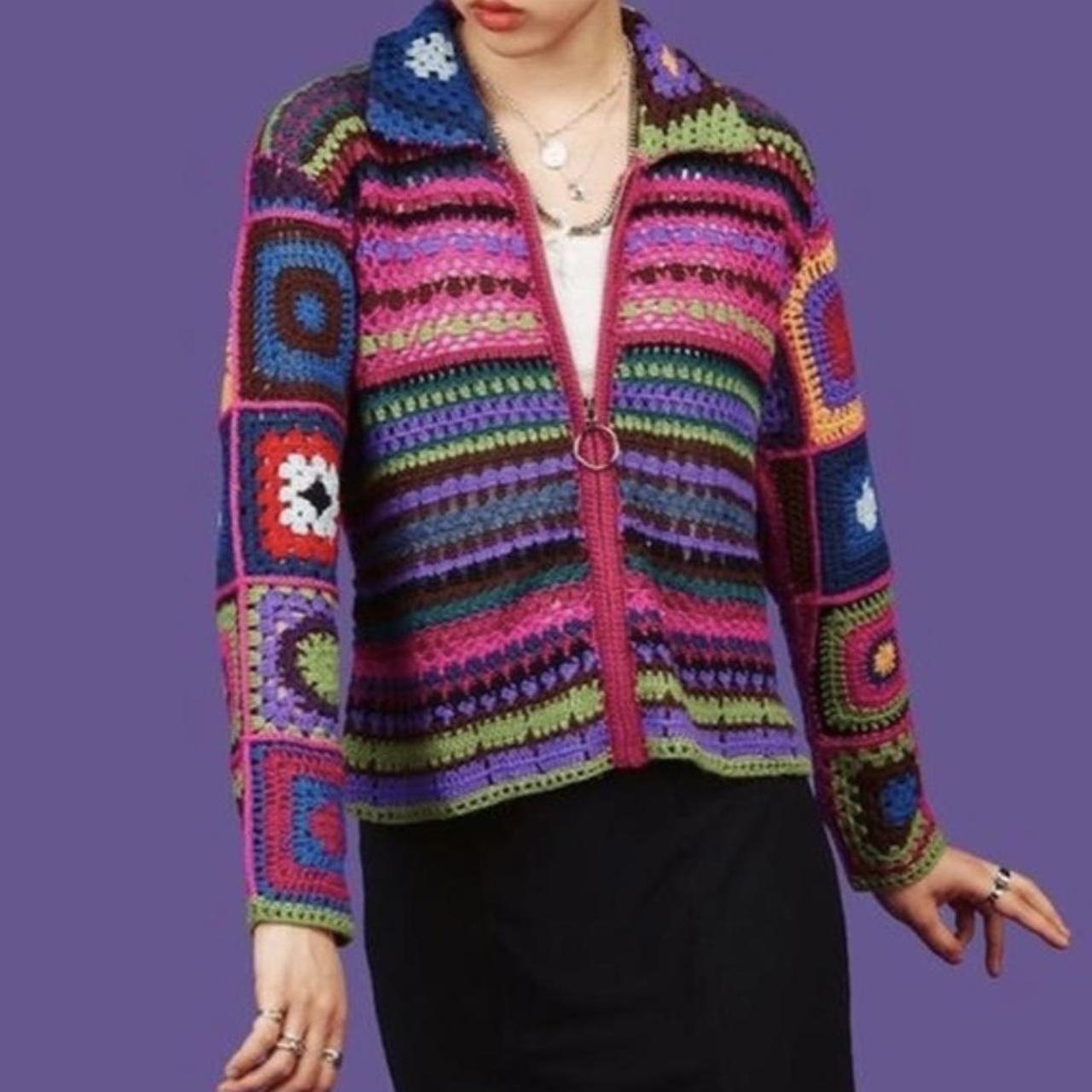 Unif melody crochet cardigan sweater size xs, can | Depop Unif melody crochet cardigan sweater size xs, can | Depop