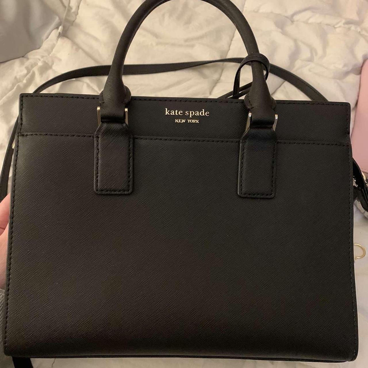 Kate spade cameron medium satchel black hot sale