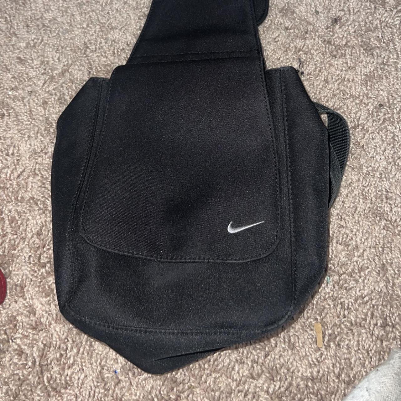 A all black Small Nike satchel #sidebag #nike... - Depop