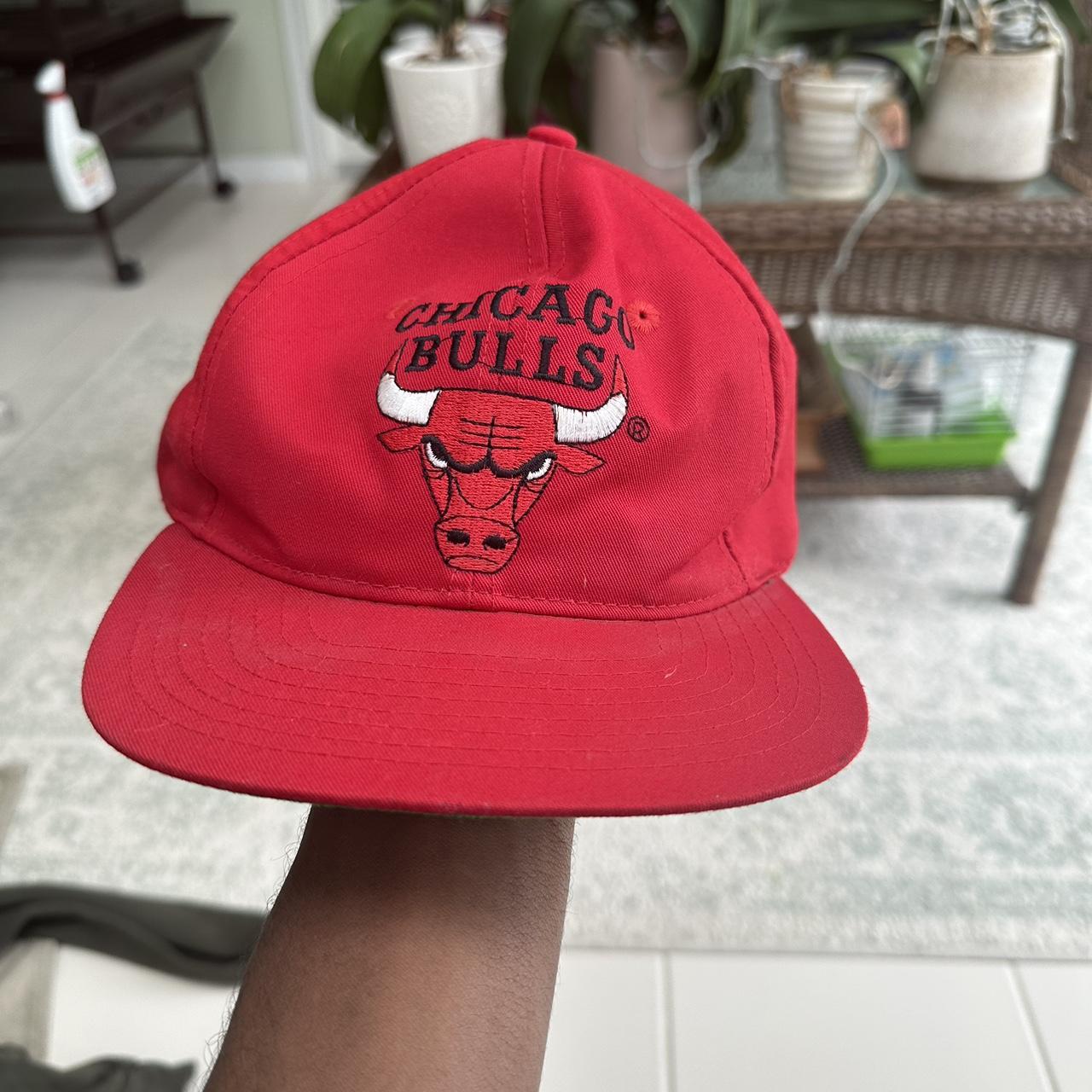 Vintage Chicago Bulls 1996 Championship Snapback Hat - Depop