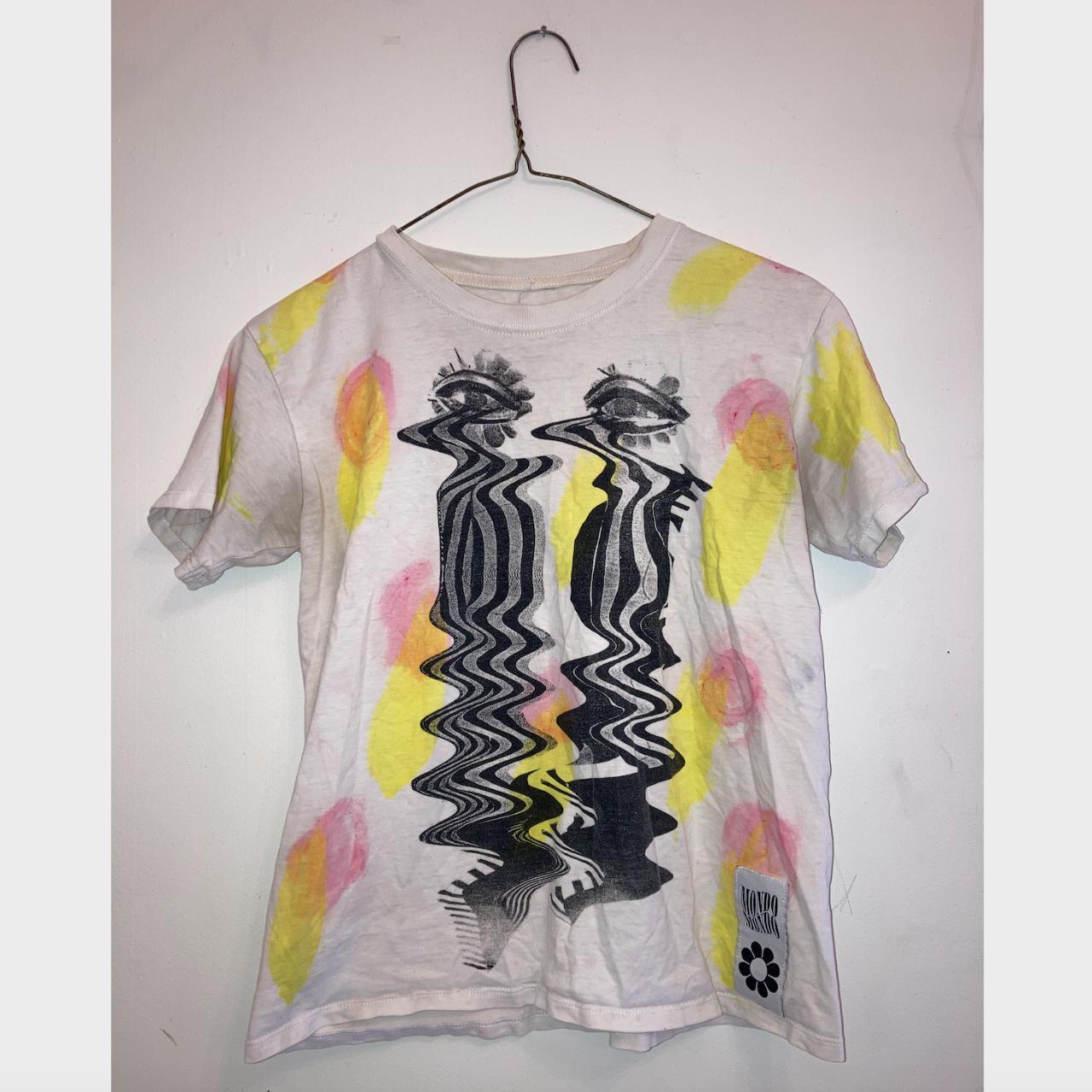 MONDO MONDO tshirt, cropped tiedye, trippy eyes.... - Depop