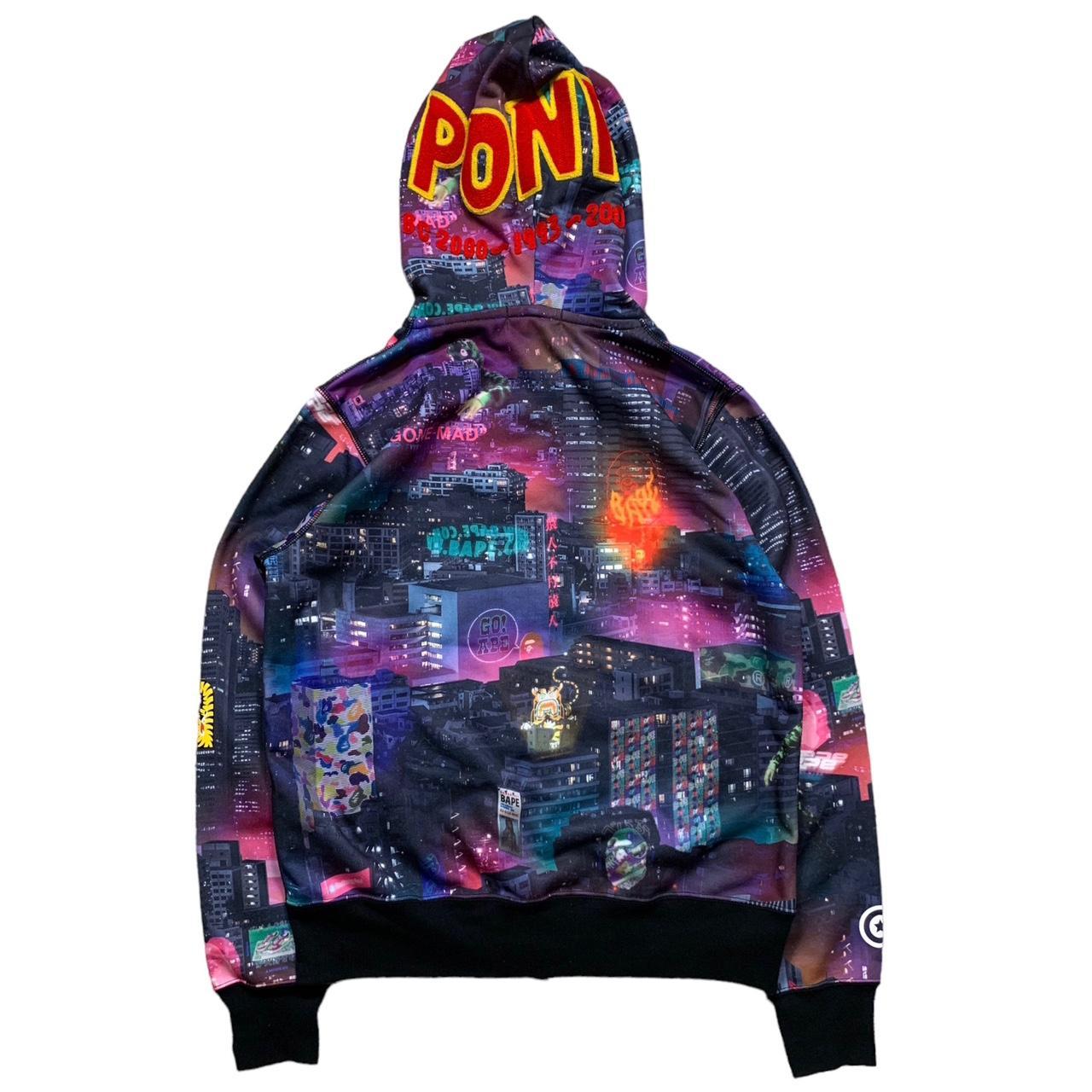【A BATHING APE】 BAPE NEON TOKYO SHARK FULL ZIP HOODIE XL BAPE NEON TOKYO pullover hoodie A Bathing Ape Size L | eBay