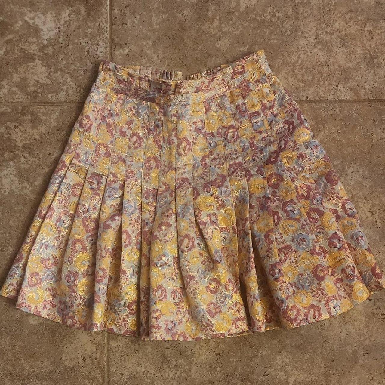 Zac Posen Women's Pink and Yellow Skirt (3)