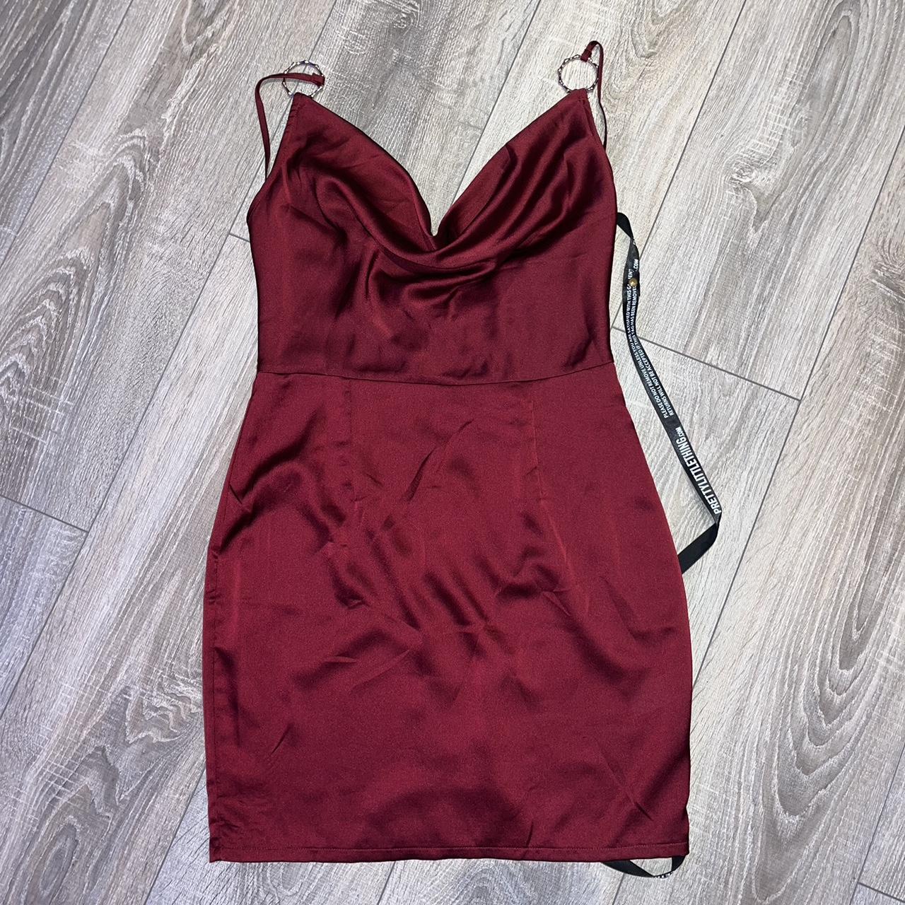 Plt burgundy clearance satin dress