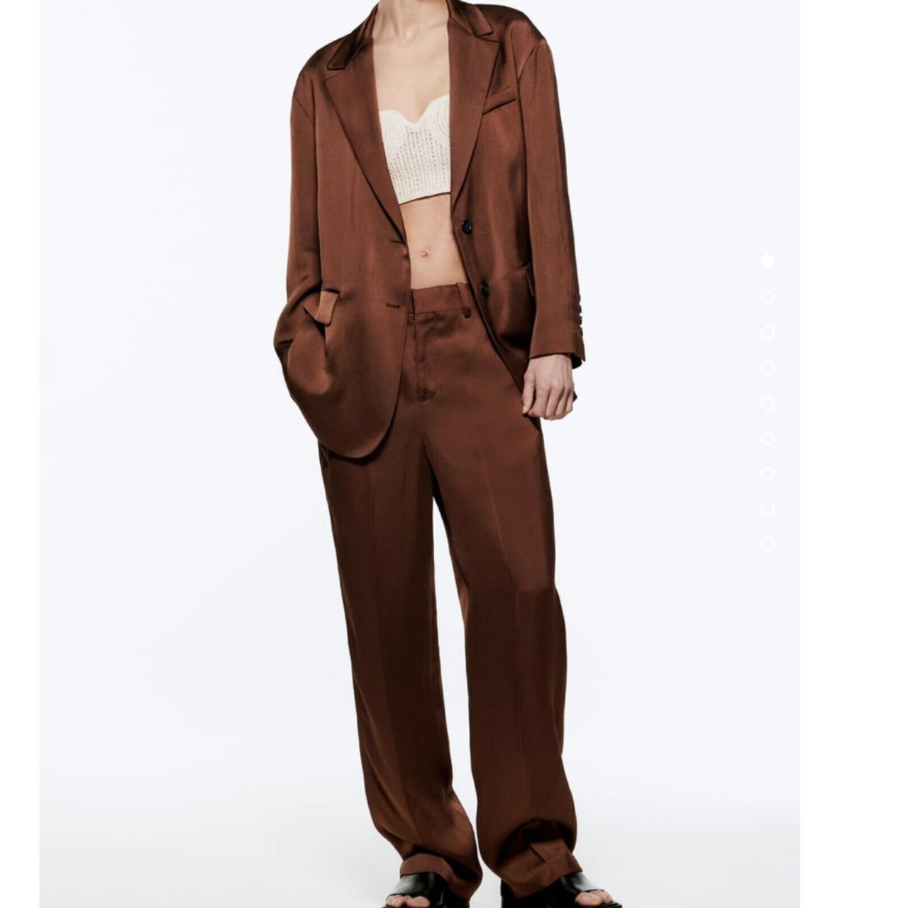 Brown suit zara online