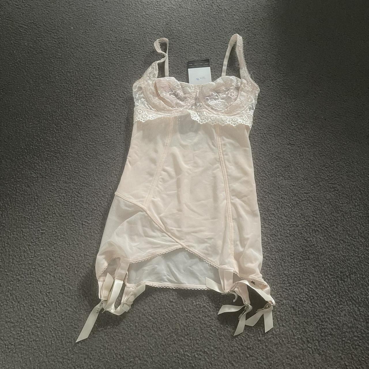 pink lingerie dress, tried on and it doesn’t fit,... - Depop