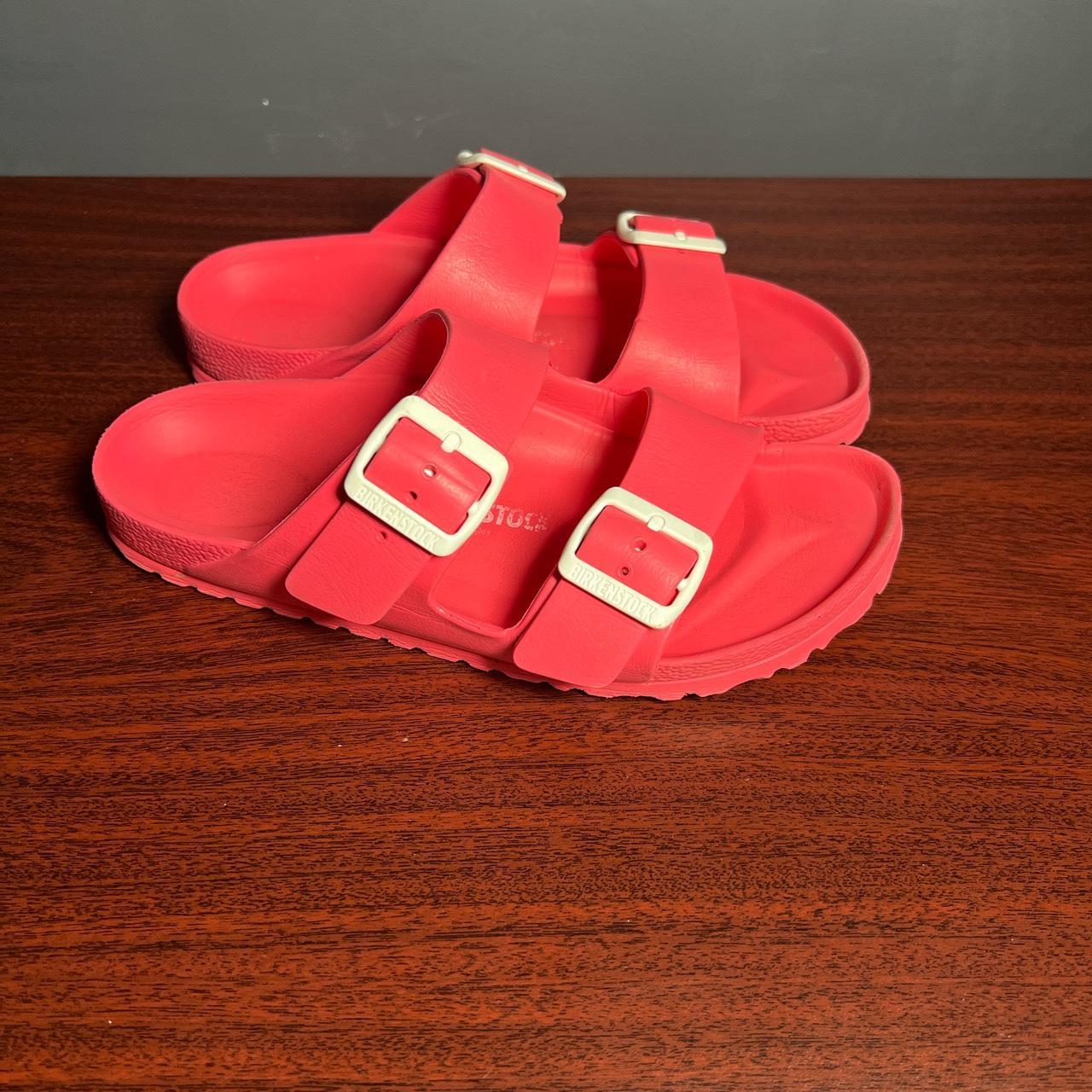 Birkenstock sandal, they're more of a hot pink but... - Depop