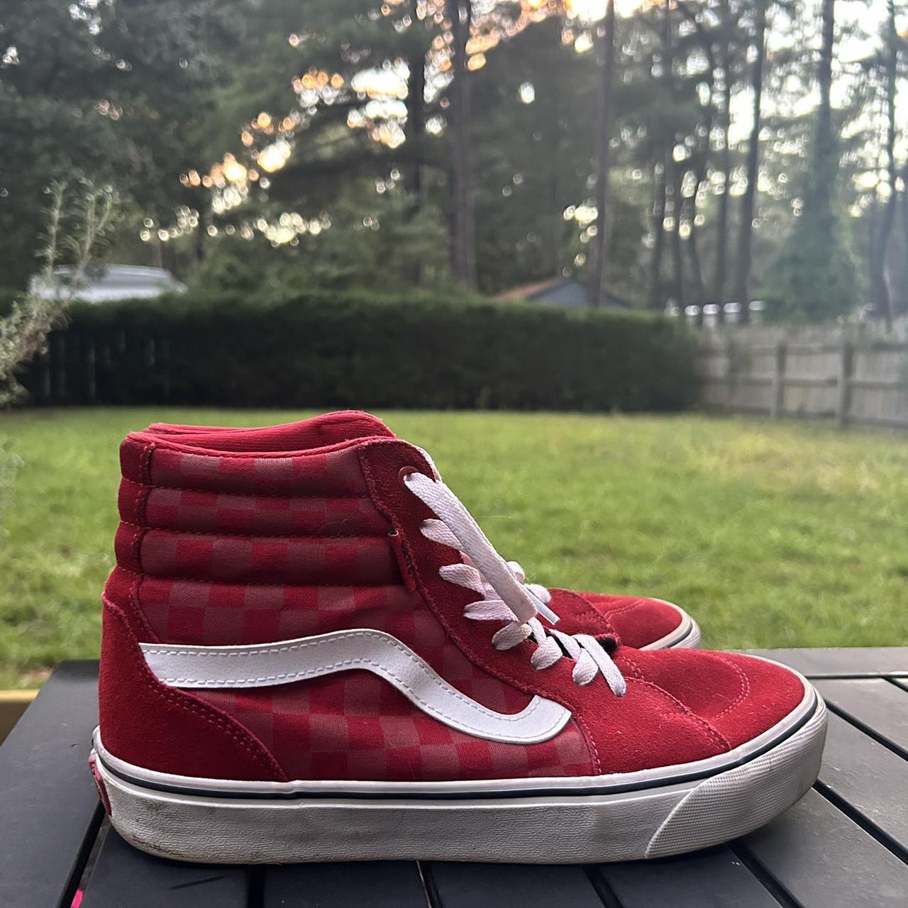 Mens red vans best sale