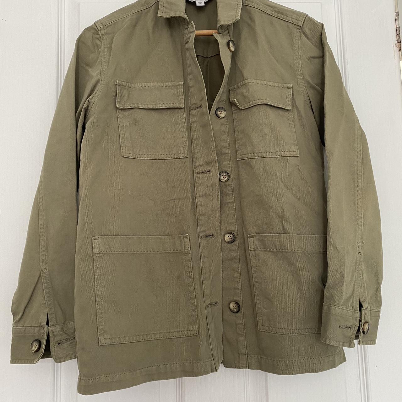 Miss Selfridges khaki green denim jacket Worn a