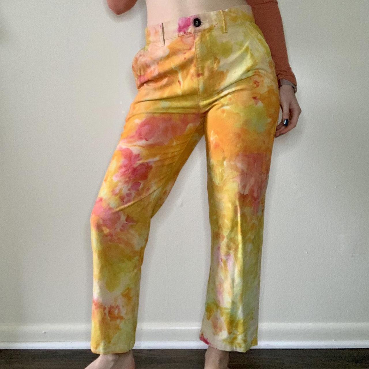 Orange tie best sale dye pants