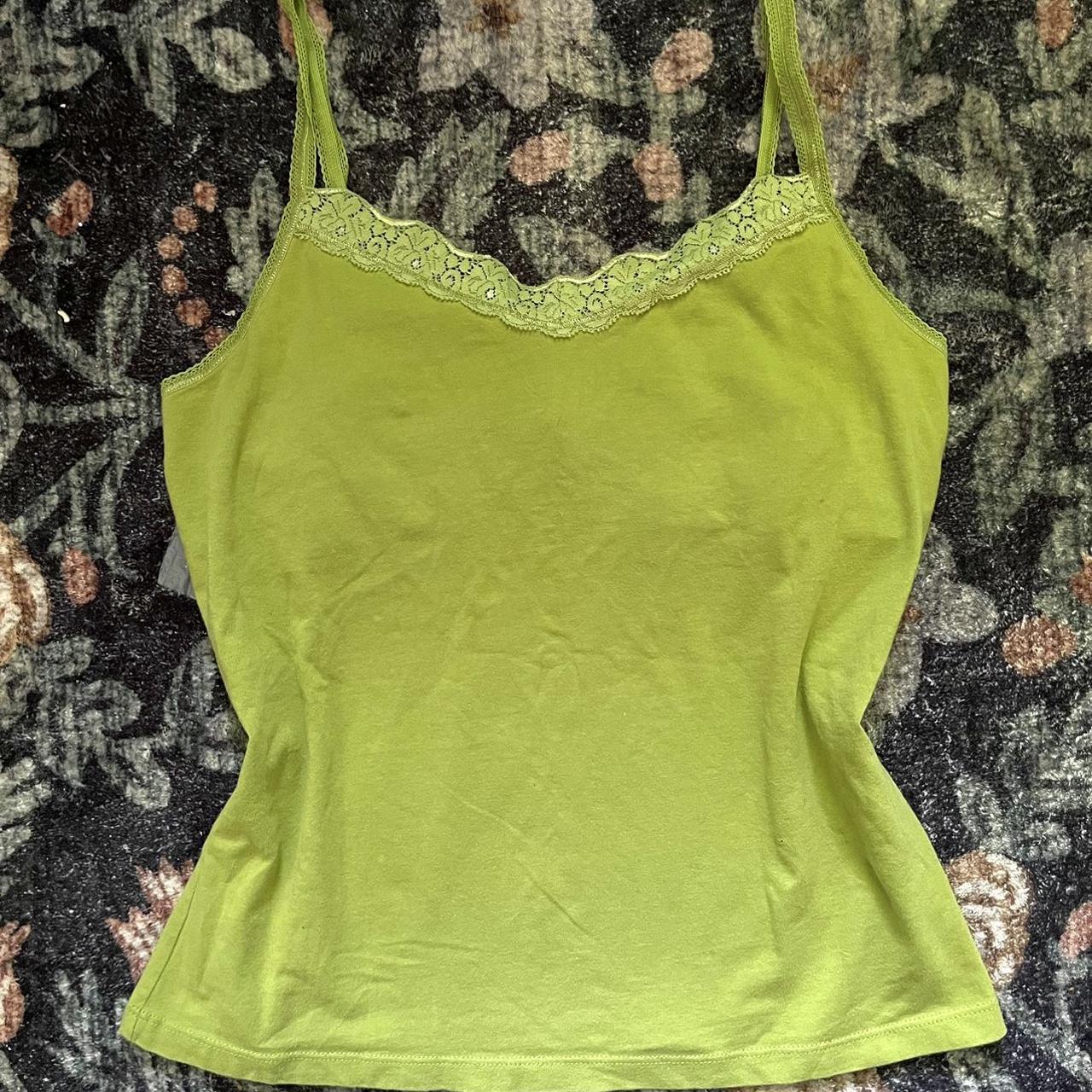 ️incredible Vintage Lace Green Cami Top ️so Cute And Depop 4853