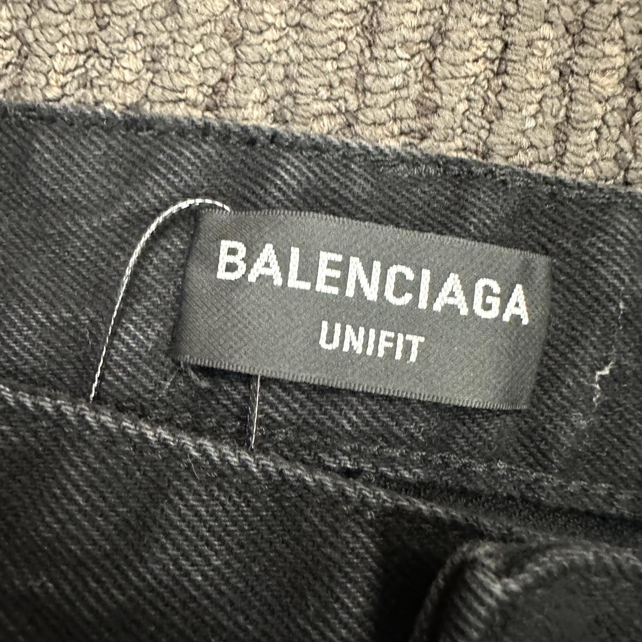 Balenciaga super destroyed mud jeans looking mainly... - Depop