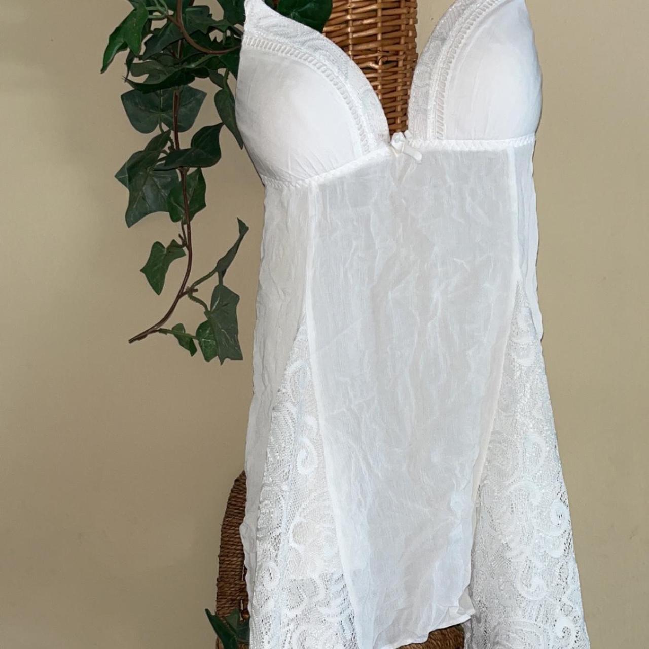 beautiful slip with bra. lace detail brand linea... Depop