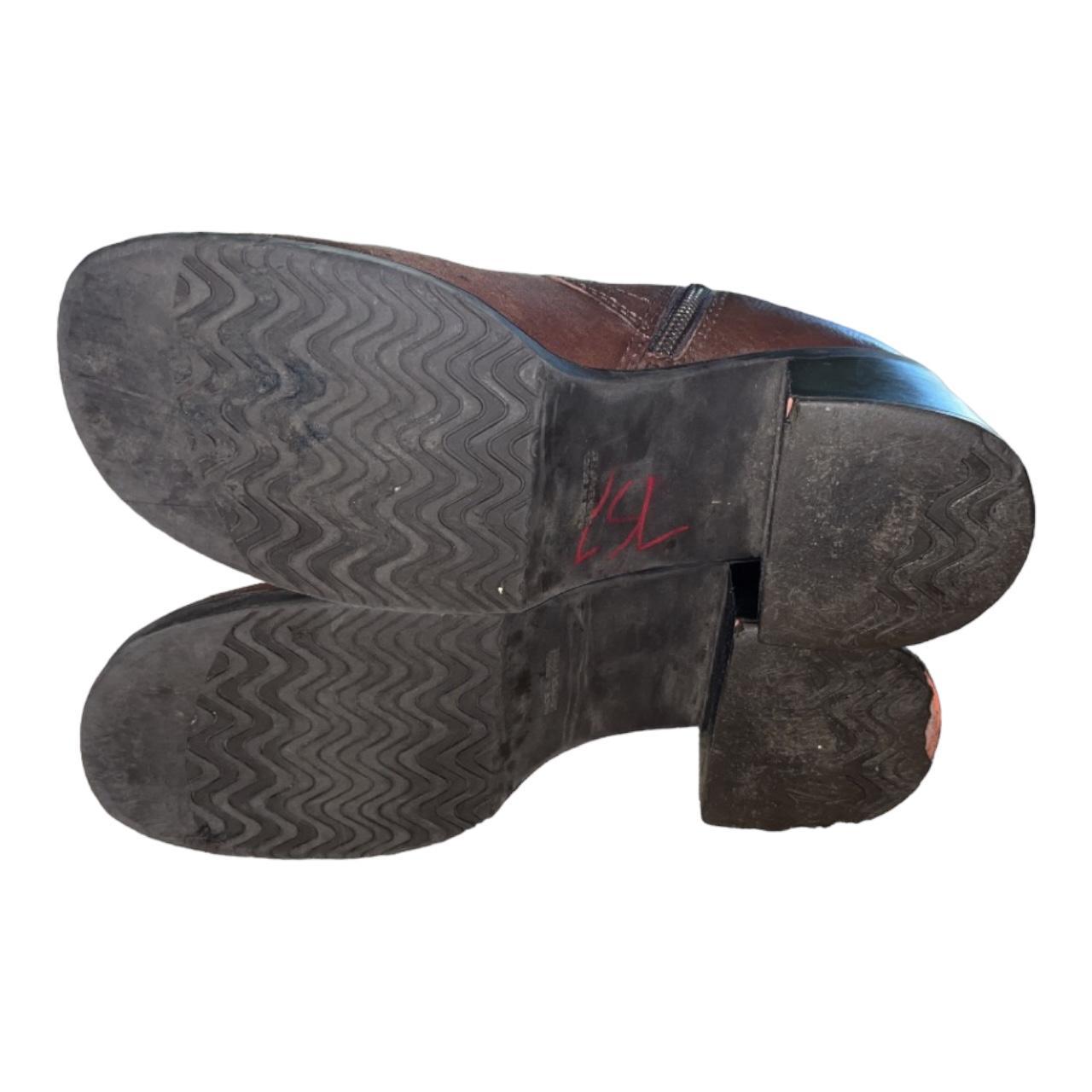 brown chunky ankle boots