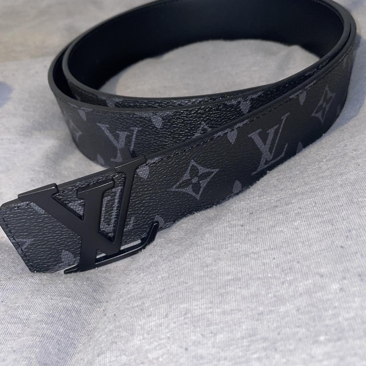 louis vuitton belt matte black
