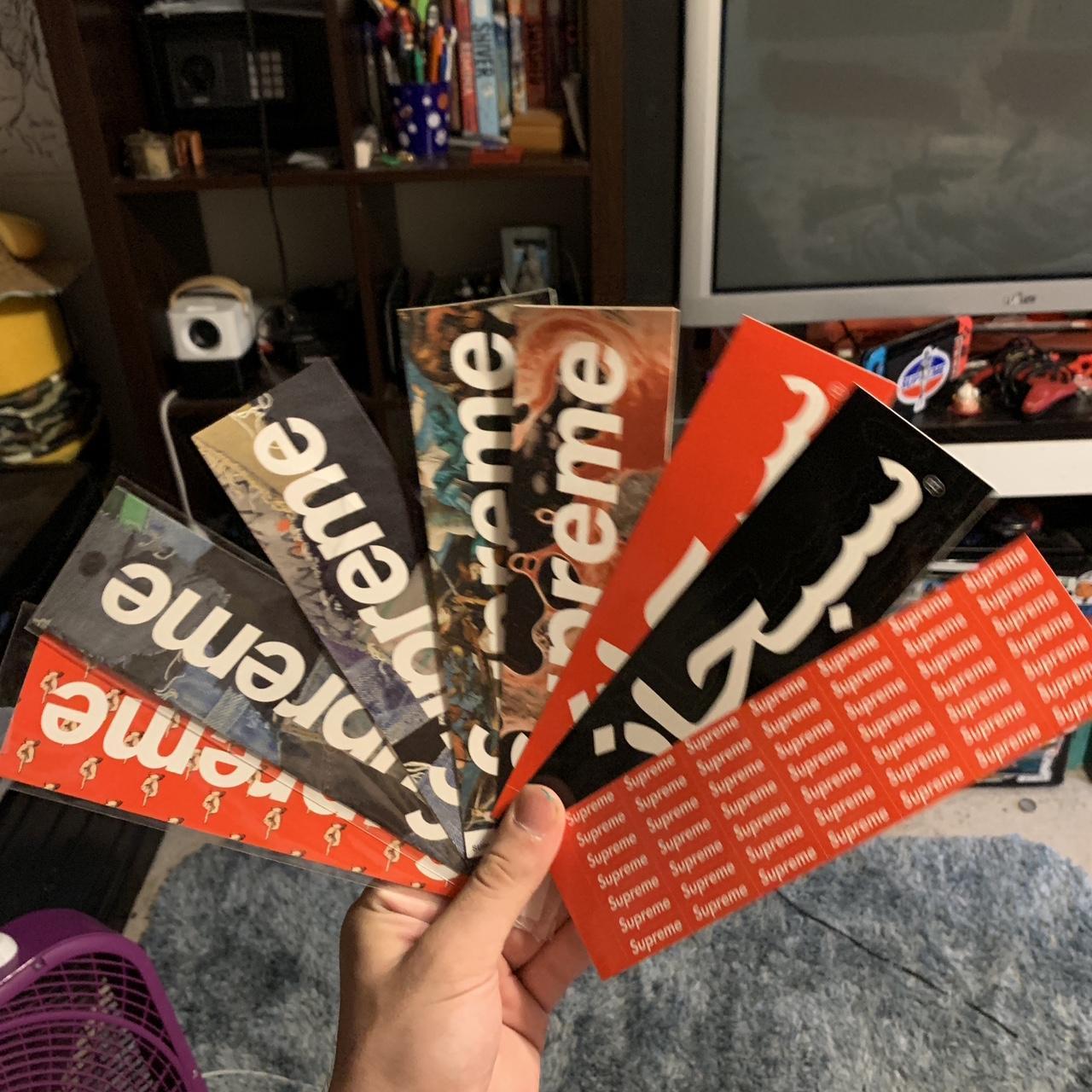supreme box logo stickers 2x arabic 2x asspizza 2x | Depop