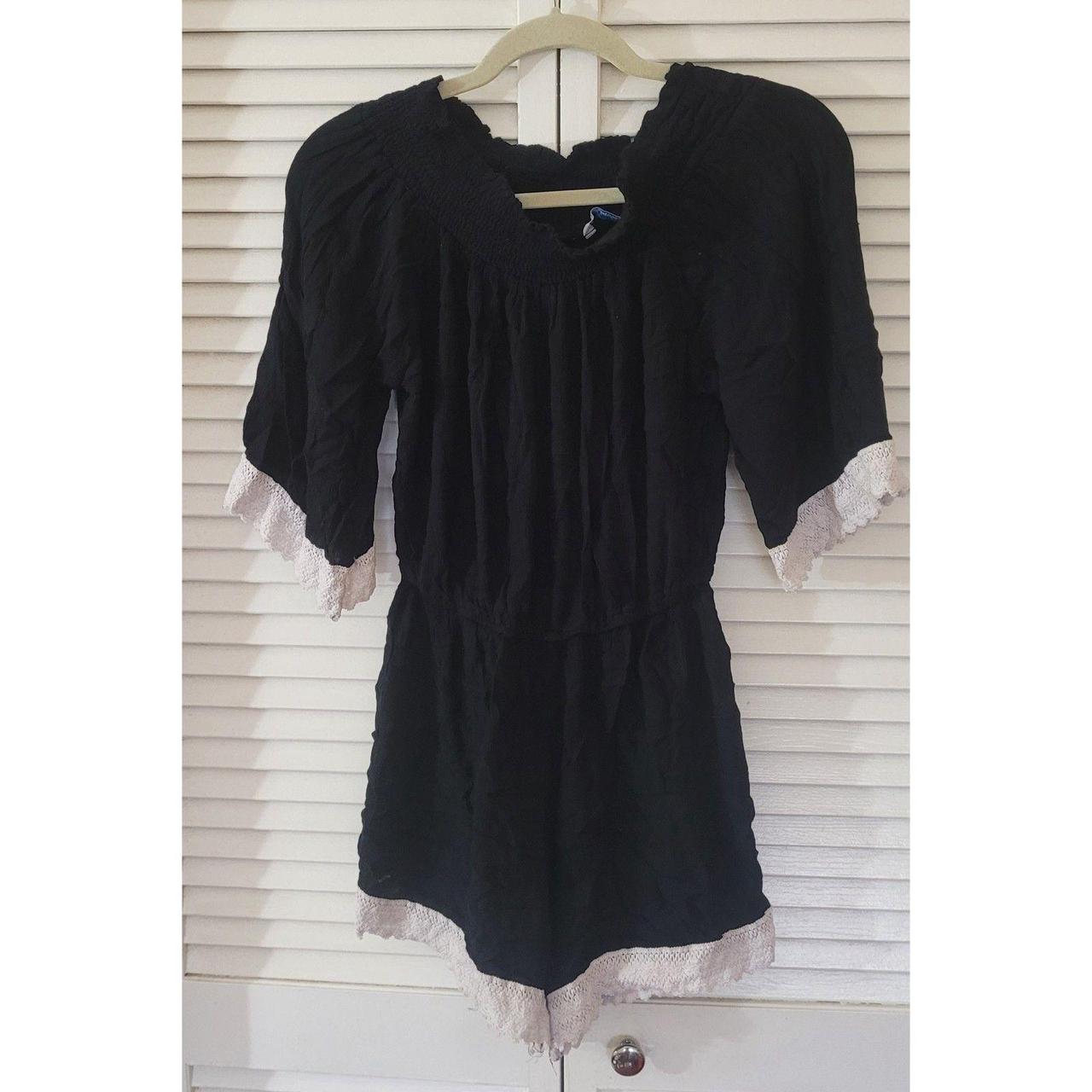 Source Unknown Women's Romper - Black/White - M –… - image 1