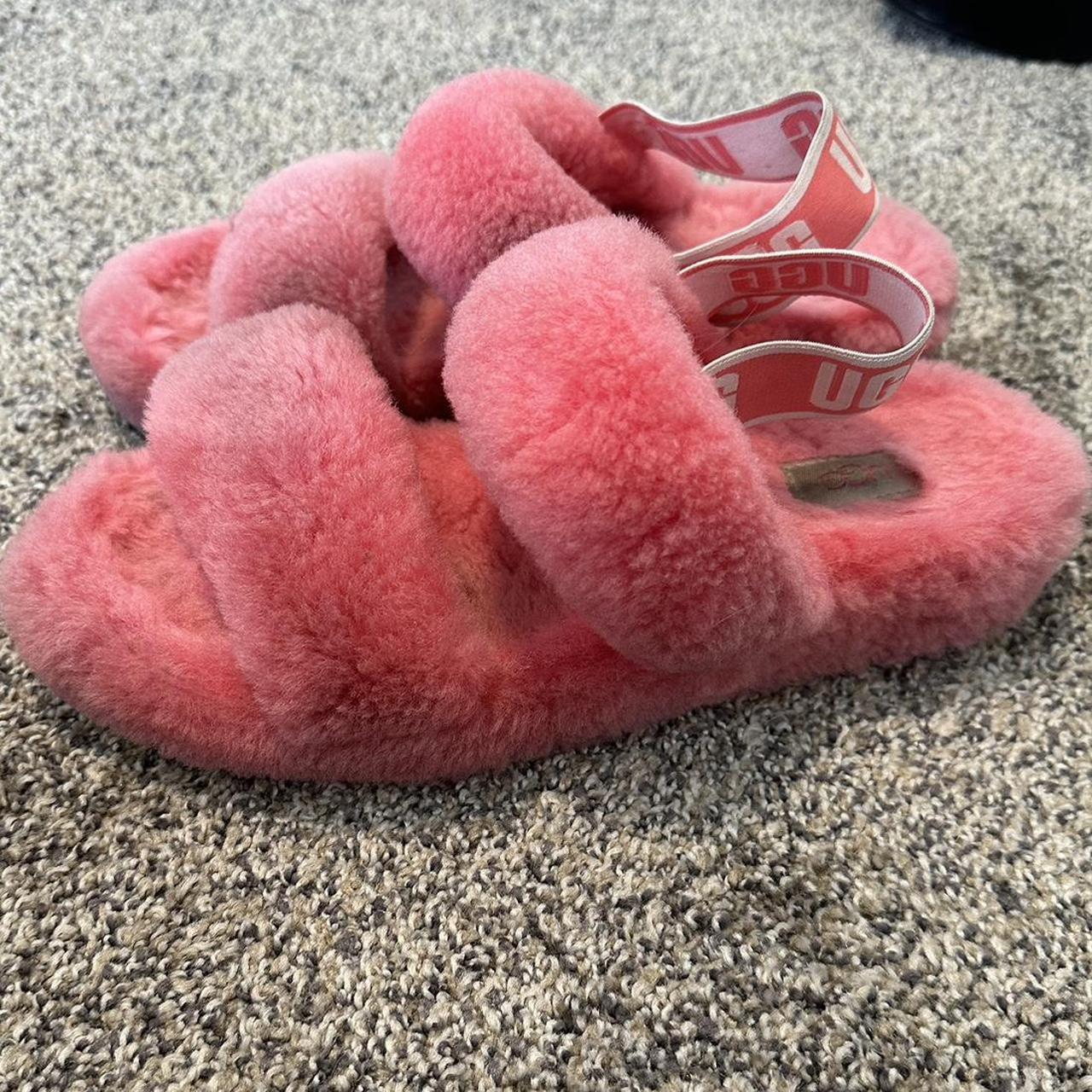 Bright pink store ugg slippers