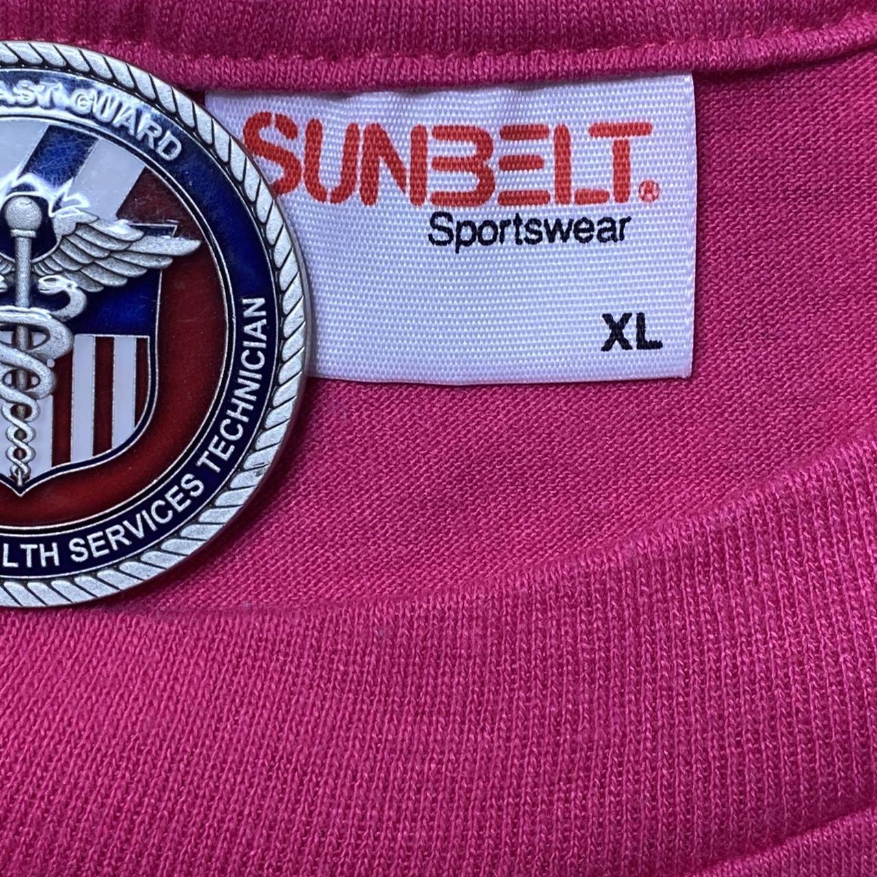 Vintage Sunbelt Sportswear Pink Short Sleeve Blank... Depop