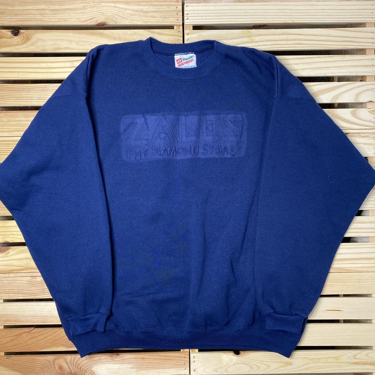 Hanes Men's Navy Sweatshirt | Depop