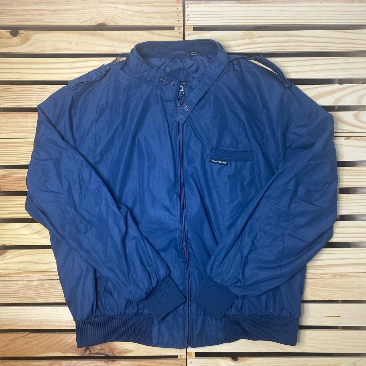 Members Only Men's Blue Jacket | Depop