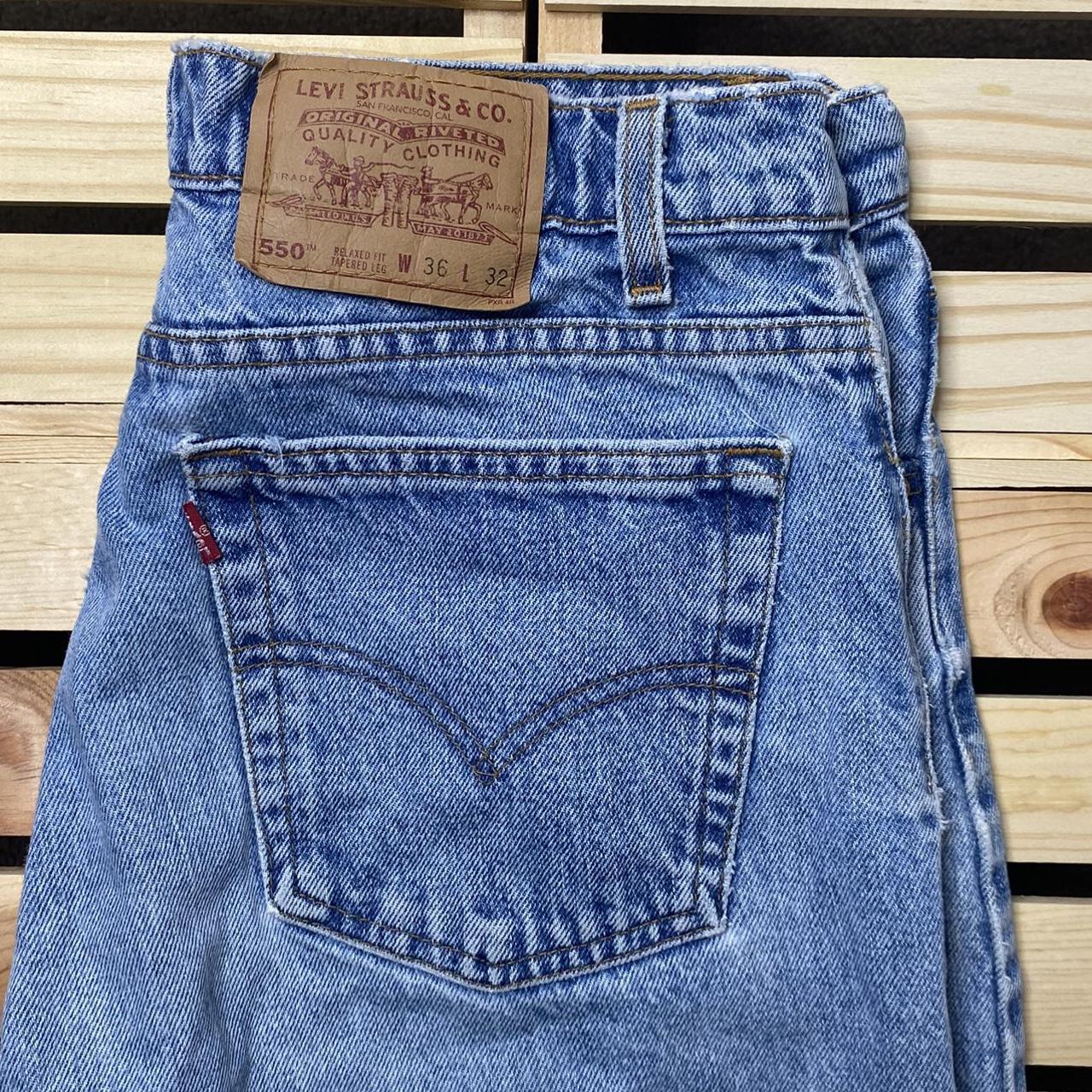 Vintage Levi's 550 Light Wash Relaxed Fit Tapered... - Depop