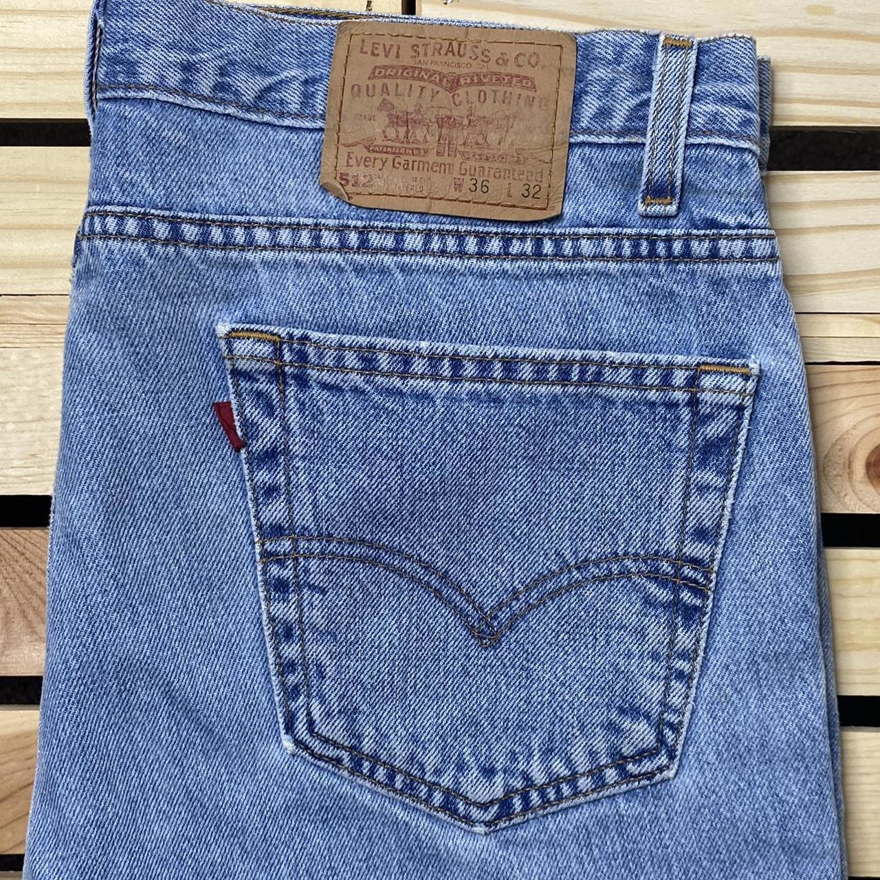 Levi's Men's Blue and White Jeans | Depop