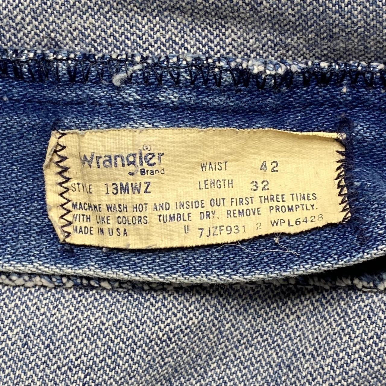 Vintage Wrangler Sand Blasted Denim Jeans Size 39 x... - Depop