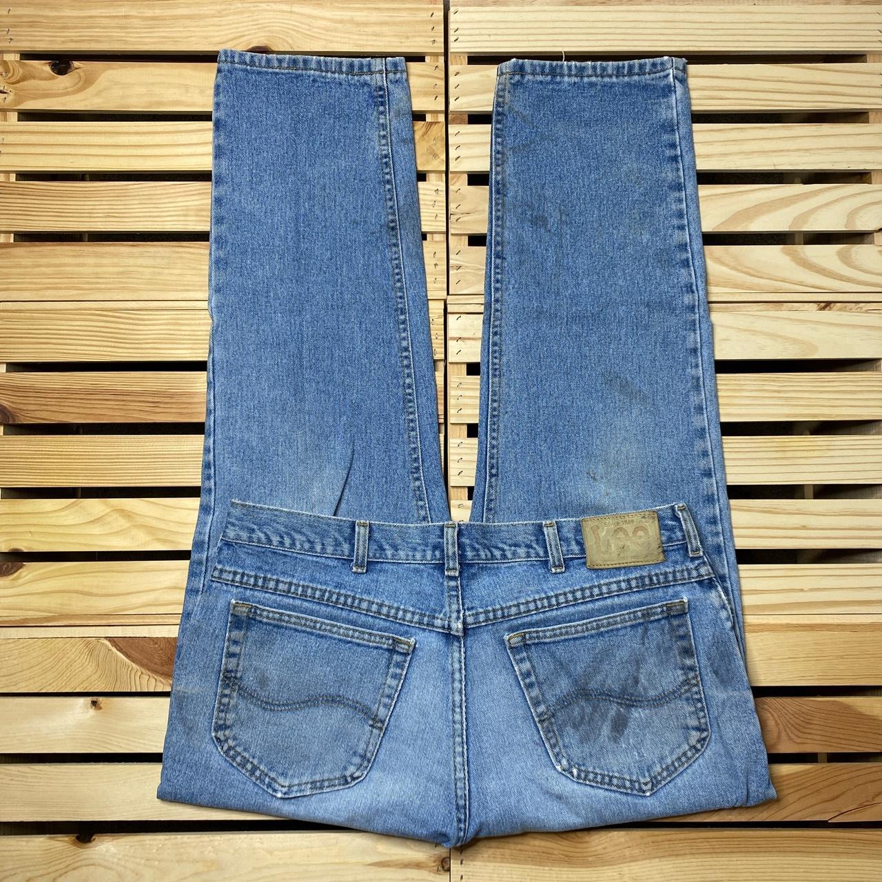 Lee Men's Blue and Tan Jeans | Depop