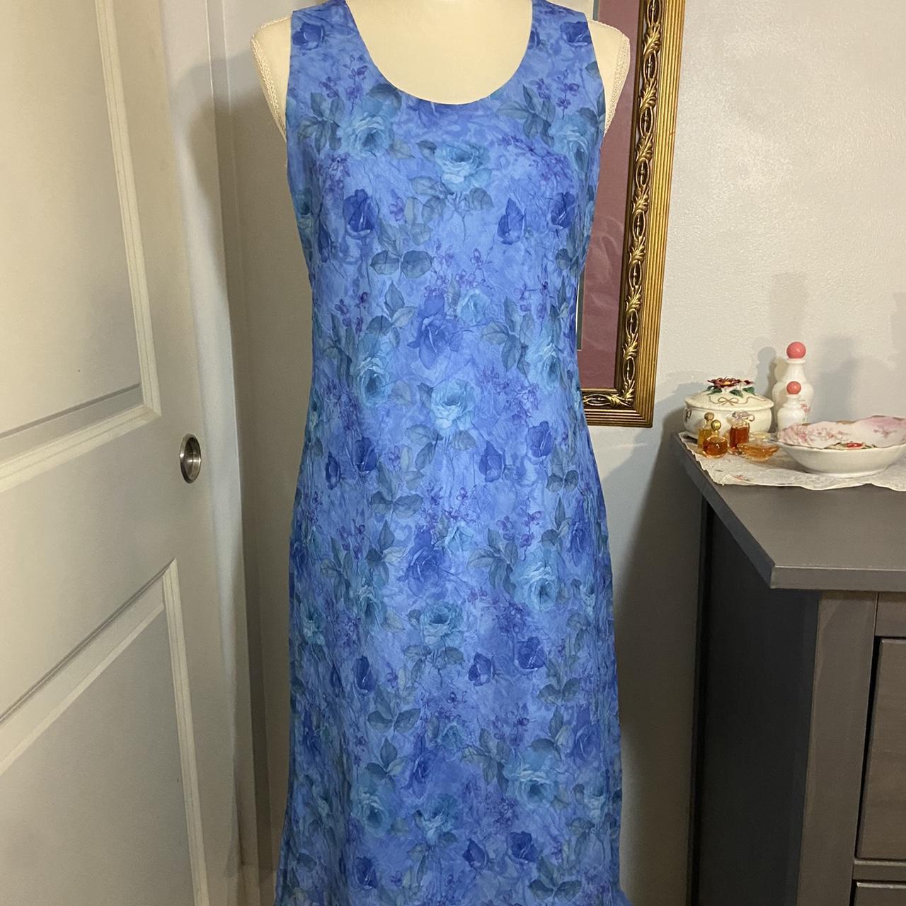 K & Company y2k Blue Floral Dress This is a... - Depop