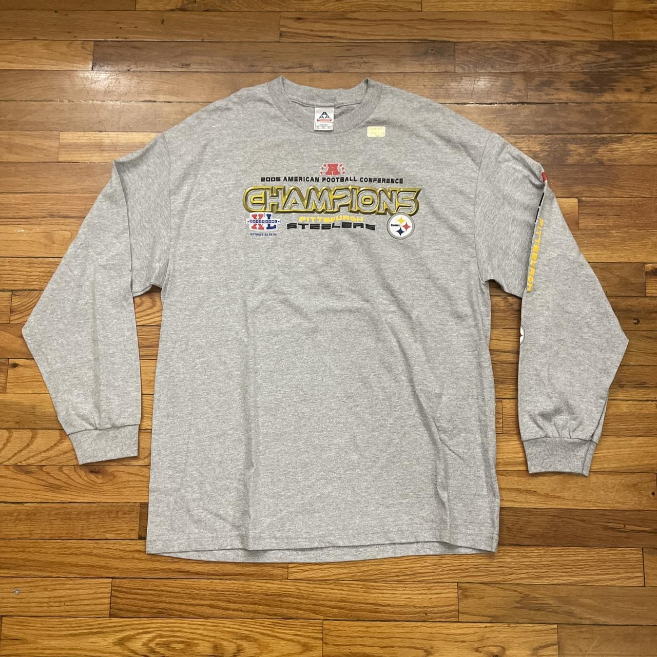 VINTAGE NFL PITTSBURGH Steelers Yellow Long Sleeve T-Shirt Mens