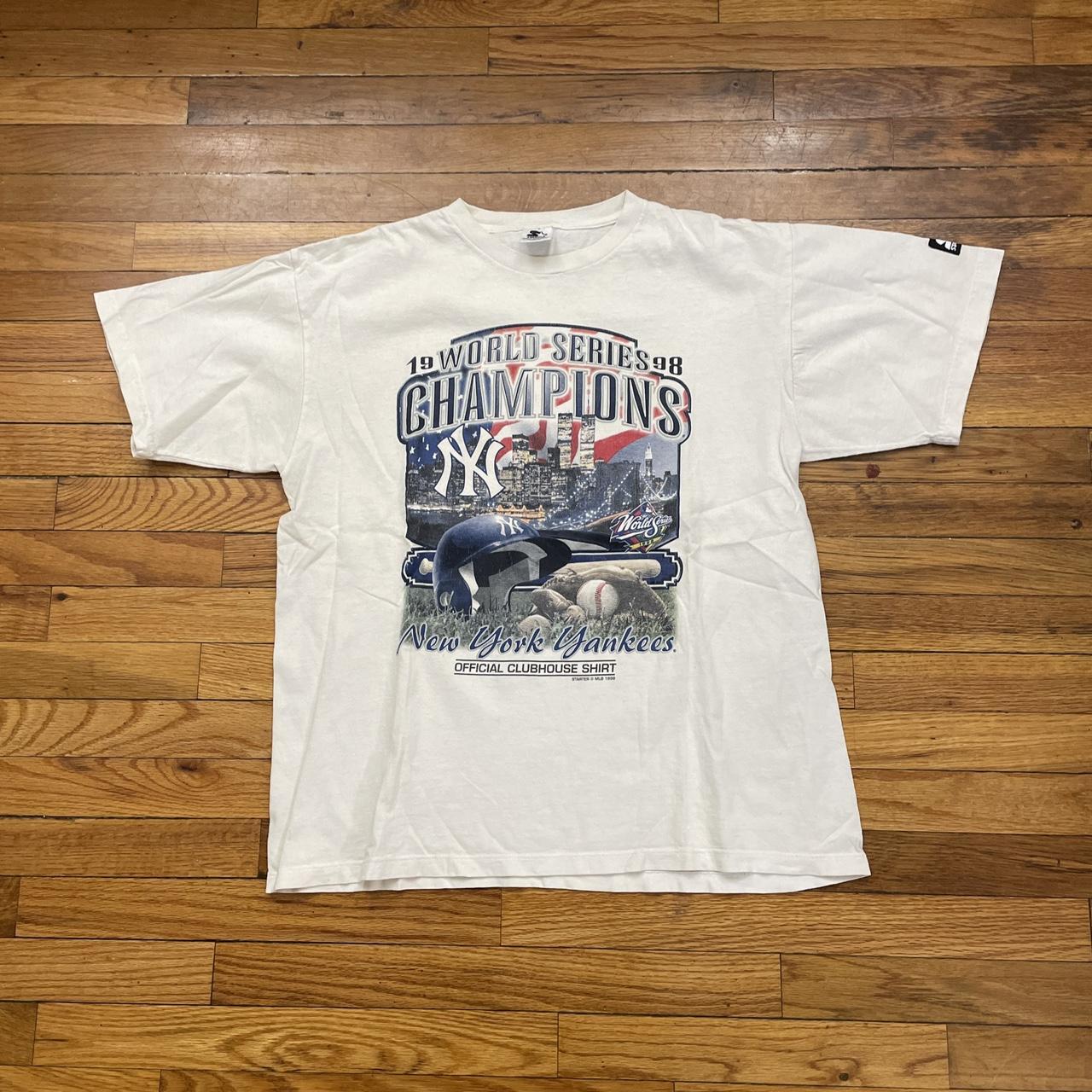 VINTAGE NY YANKEES 1998 WORLD SERIES CHAMPIONS CLUBHOUSE TEE