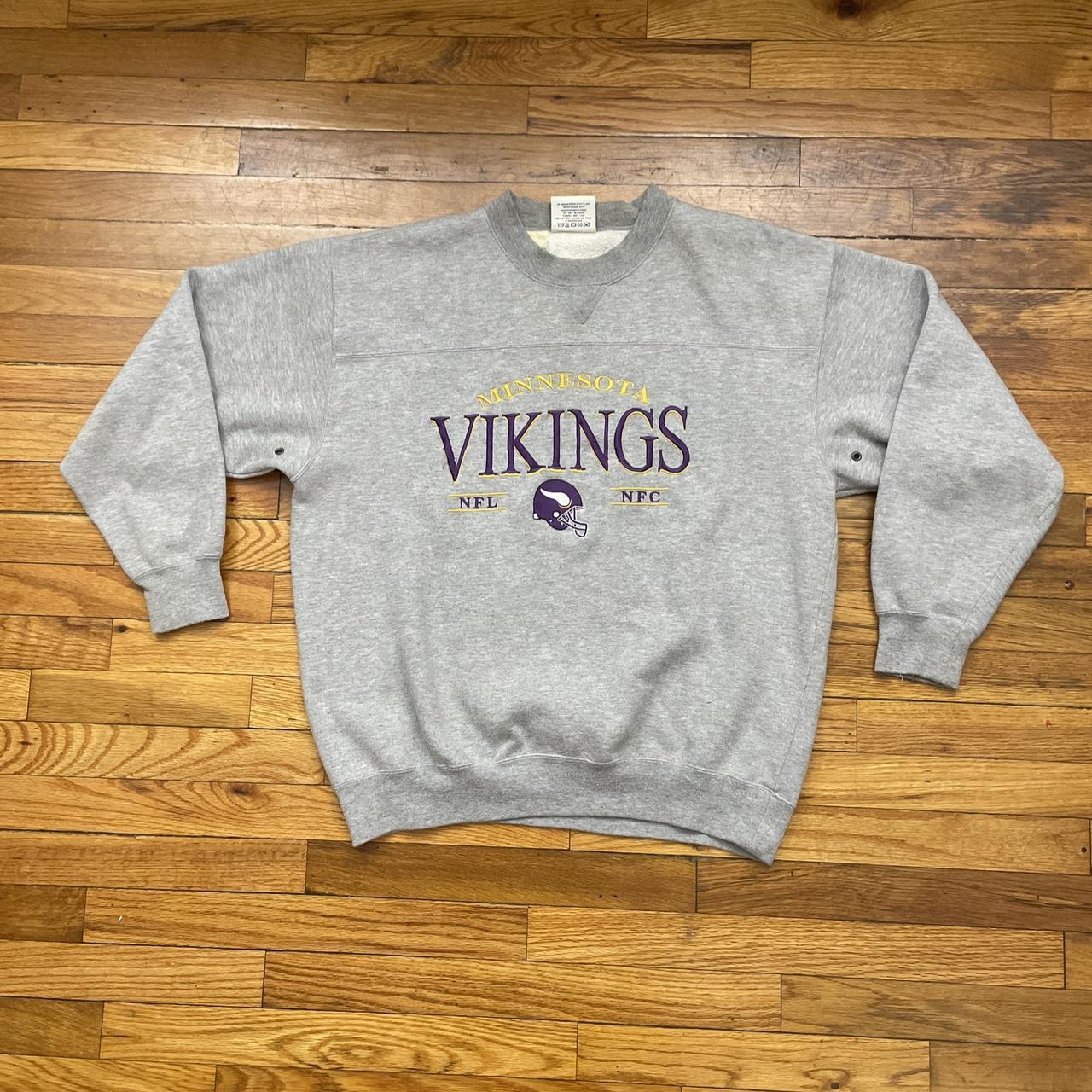 Vintage Minnesota Vikings Crew Neck Lee sport Size - Depop