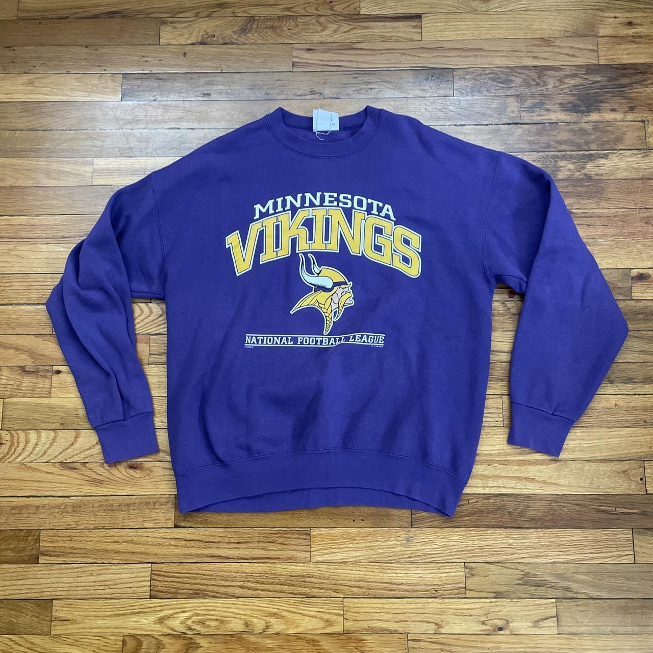 Vintage Minnesota Vikings Crew Neck Lee sport Size - Depop