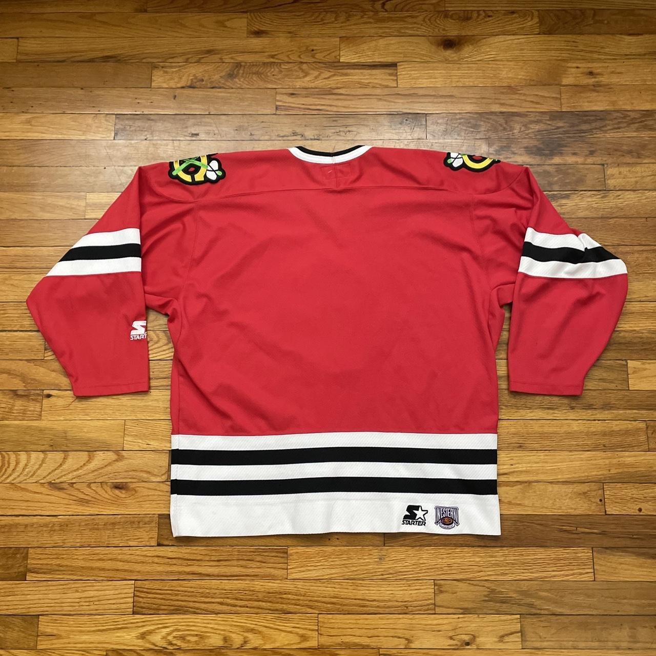 STARTER, Shirts, Nhl Chicago Blackhawks Red Western Conference Starter  Hockey Jersey Size Medium